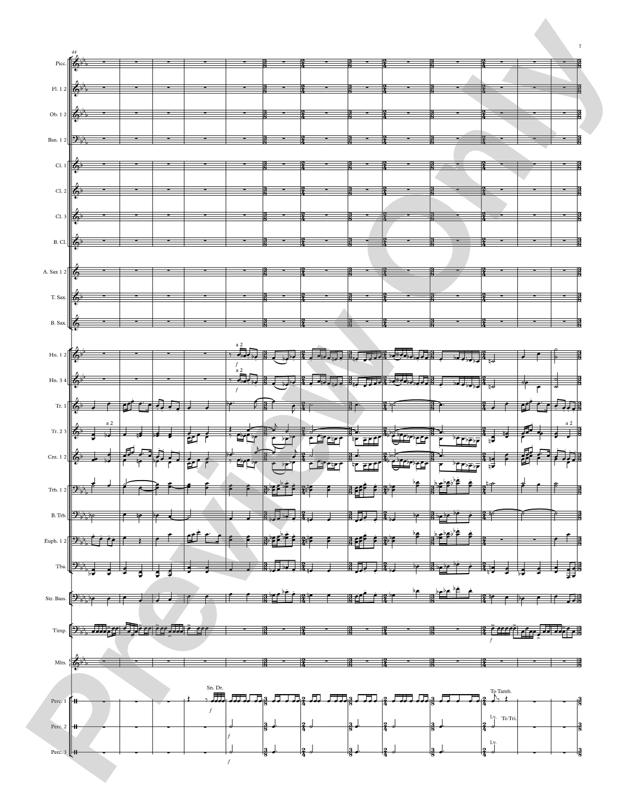 Modal Tune: Concert Band Conductor Score & Parts