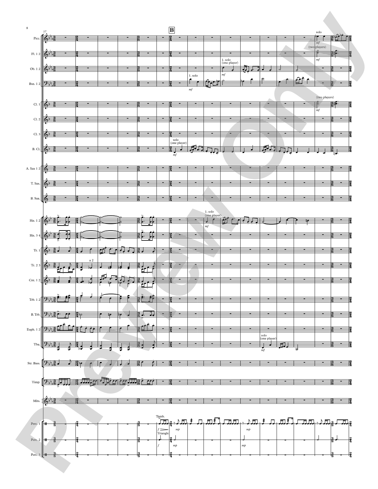 Modal Tune: Concert Band Conductor Score & Parts