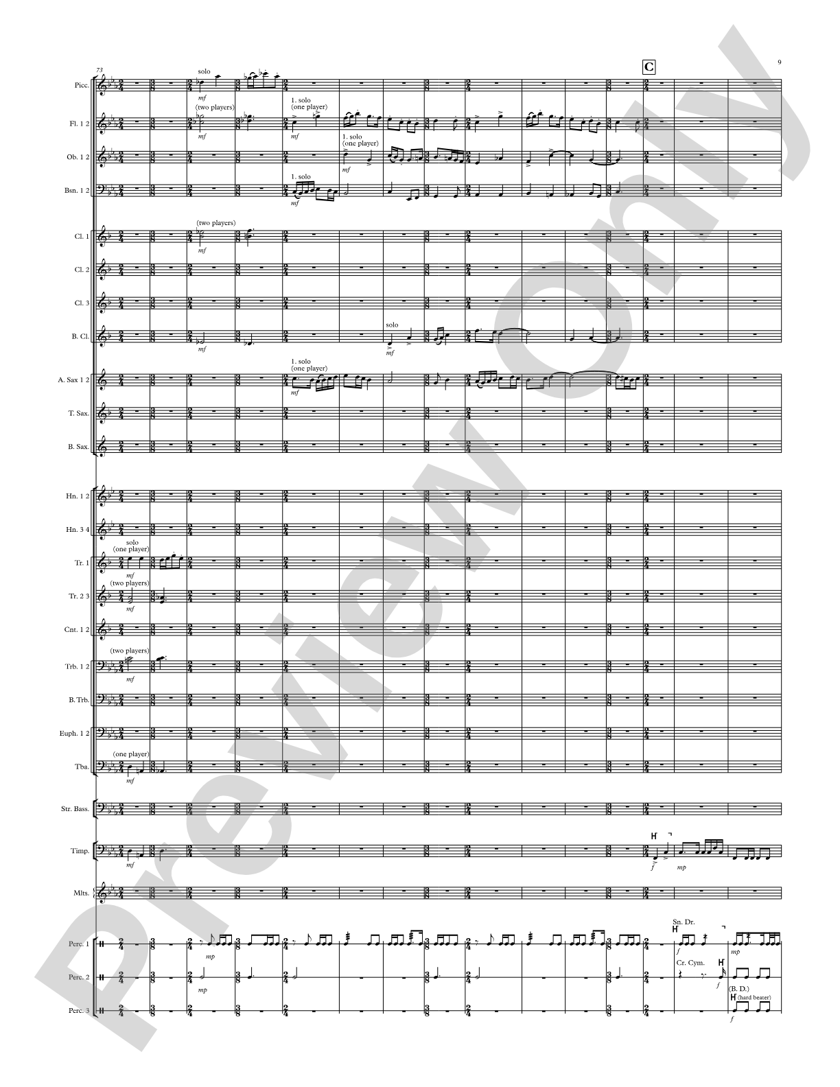 Modal Tune: Concert Band Conductor Score & Parts