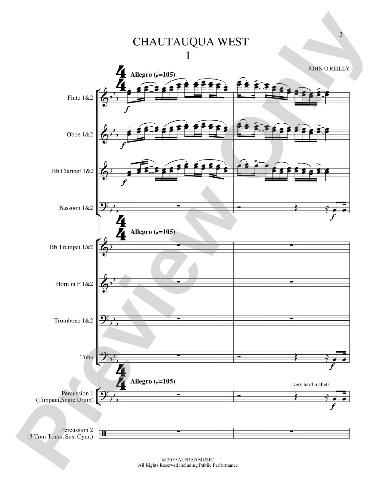 Chautauqua West: Concert Band Conductor Score & Parts