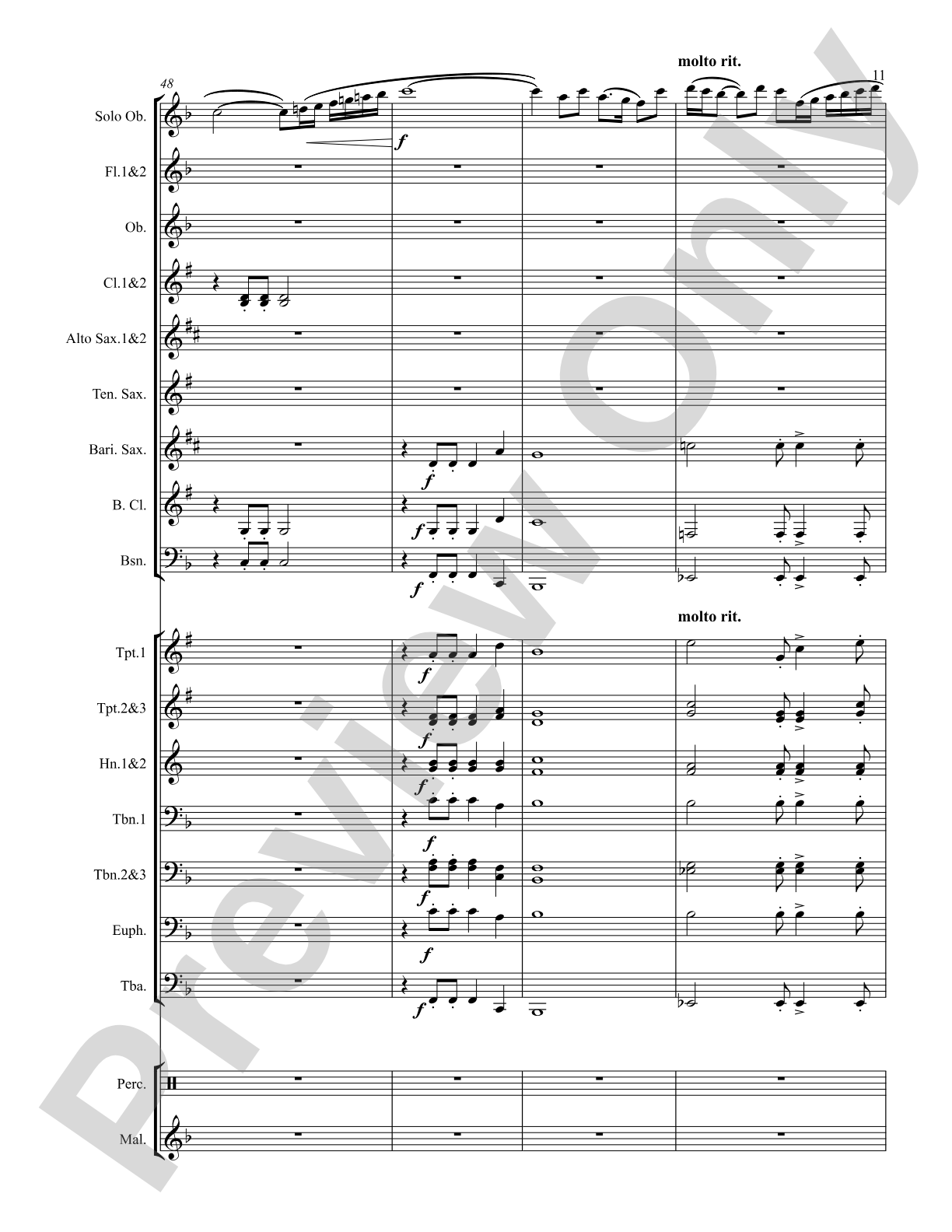 Concertino for Oboe: Score