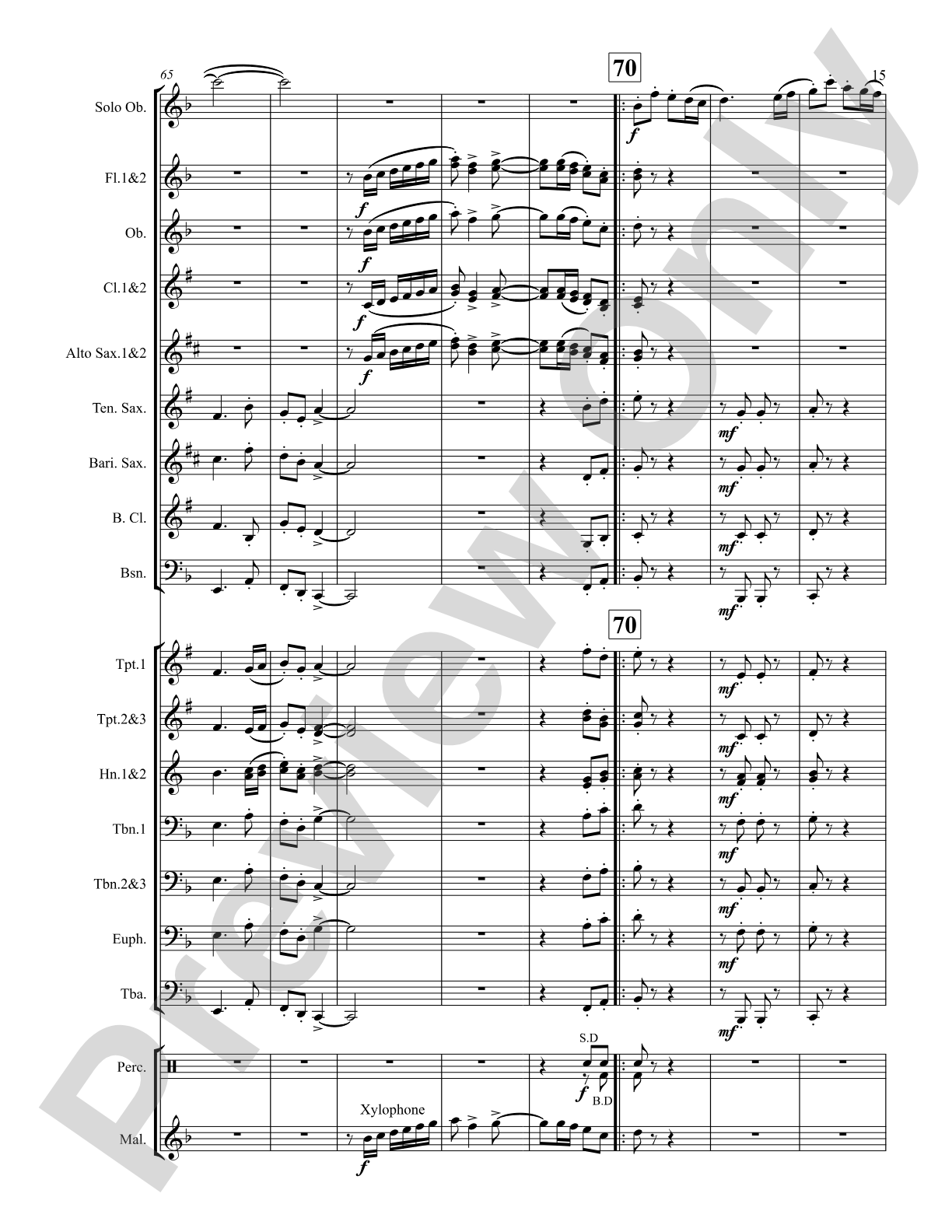 Concertino for Oboe: Score
