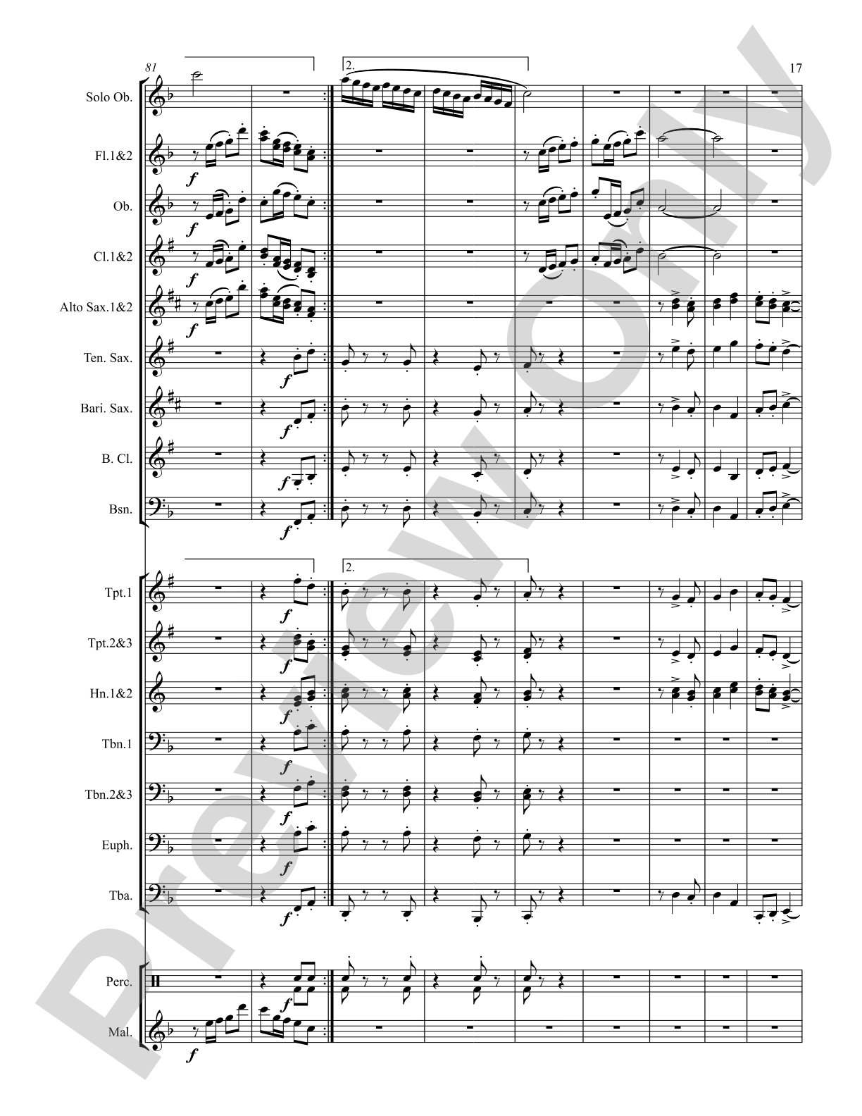 Concertino for Oboe: Score