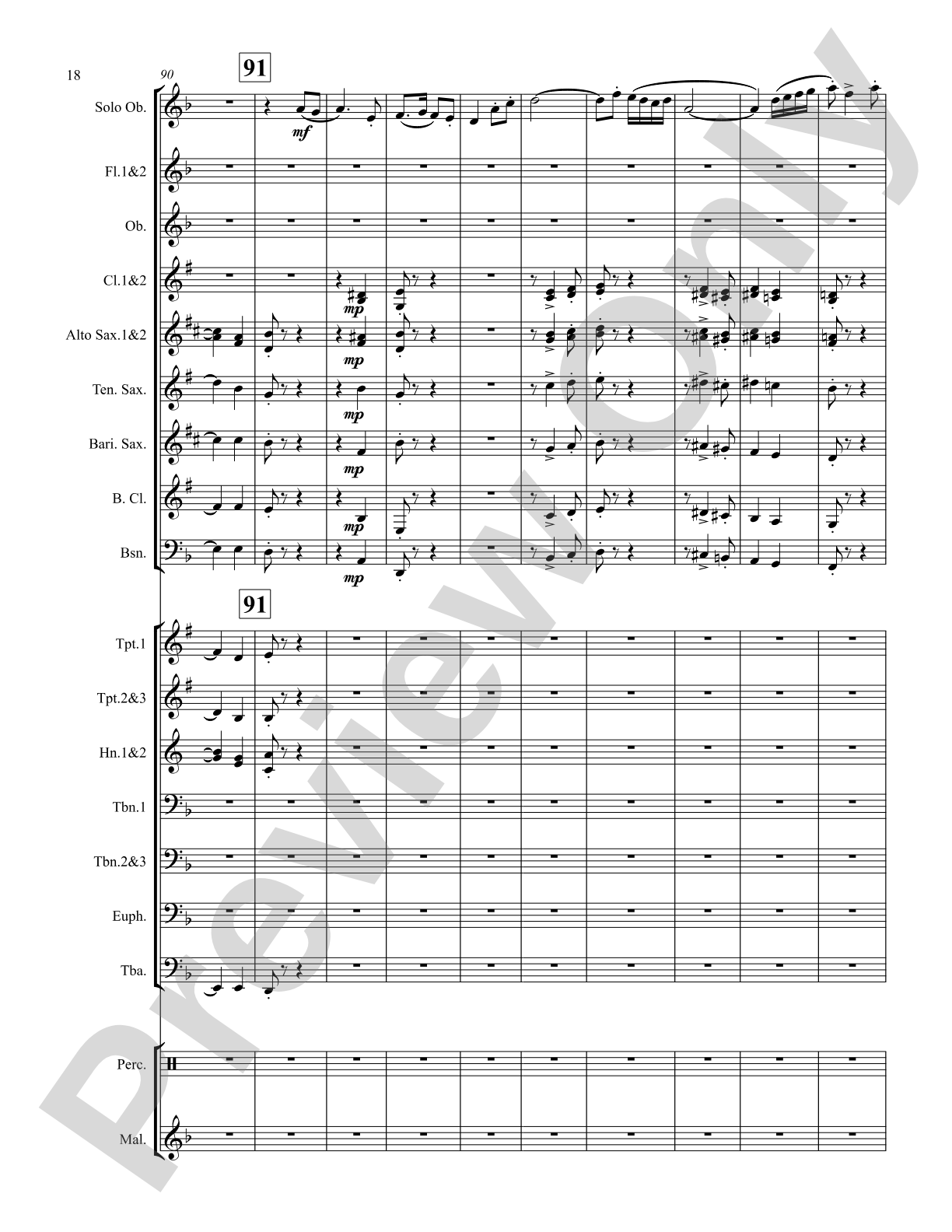 Concertino for Oboe: Score
