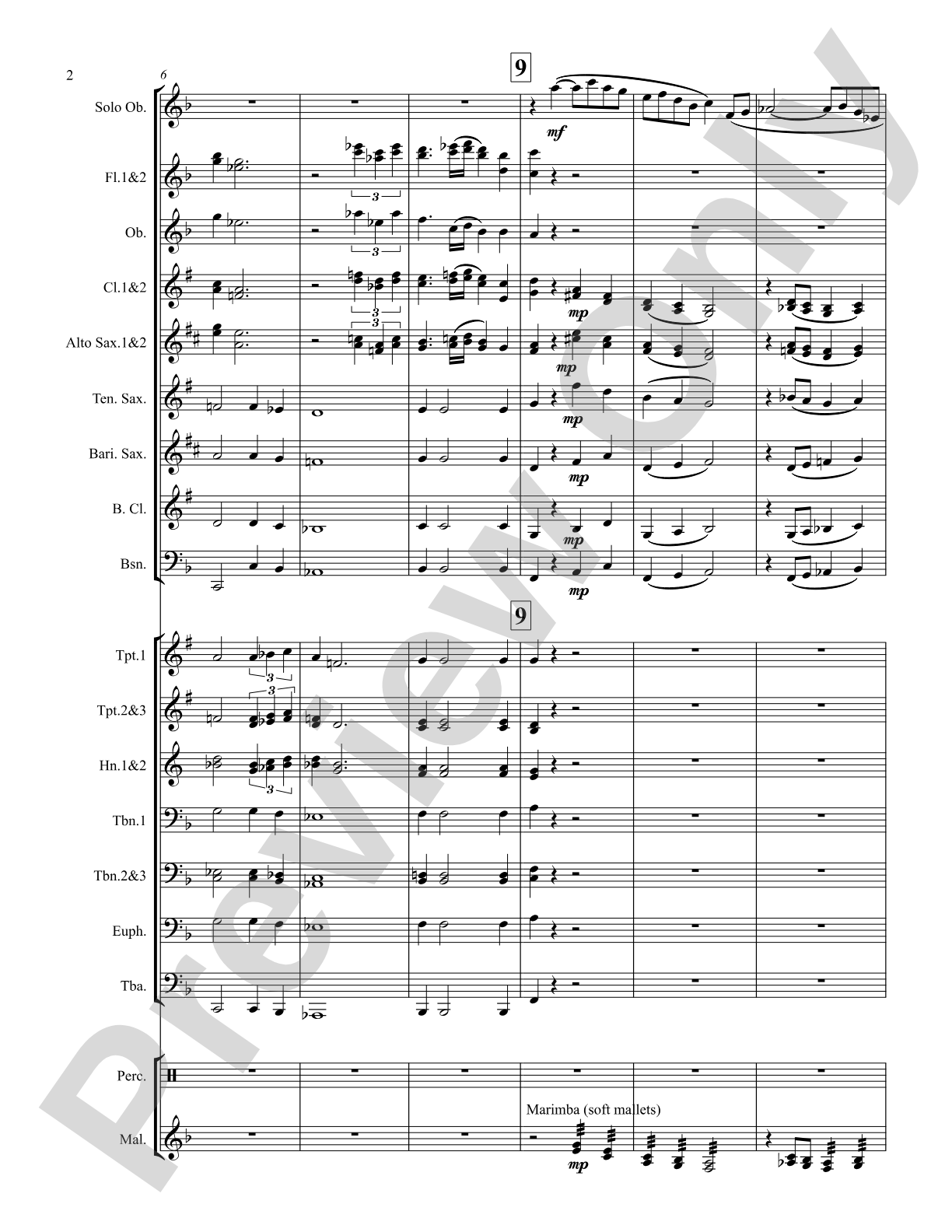 Concertino for Oboe: Score