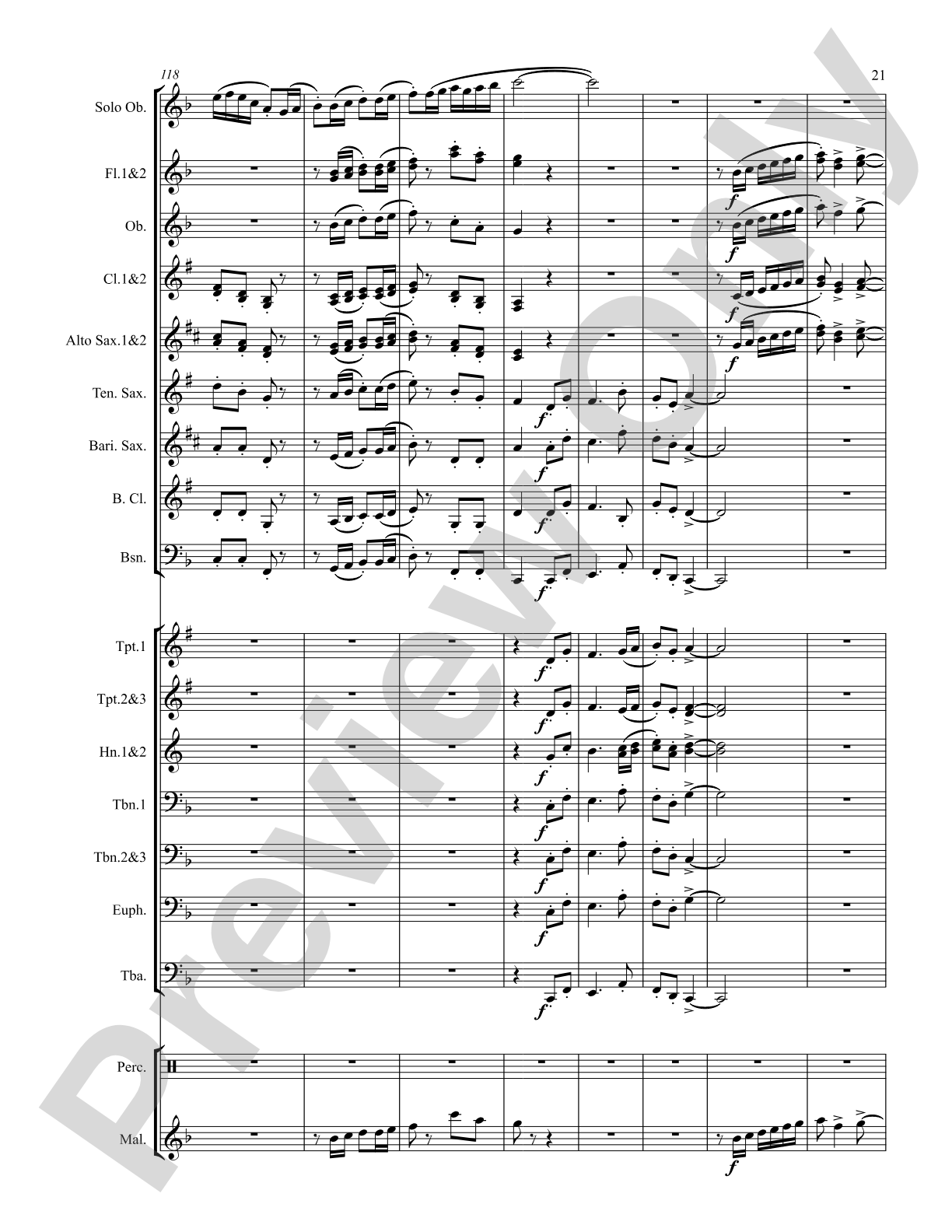 Concertino for Oboe: Score