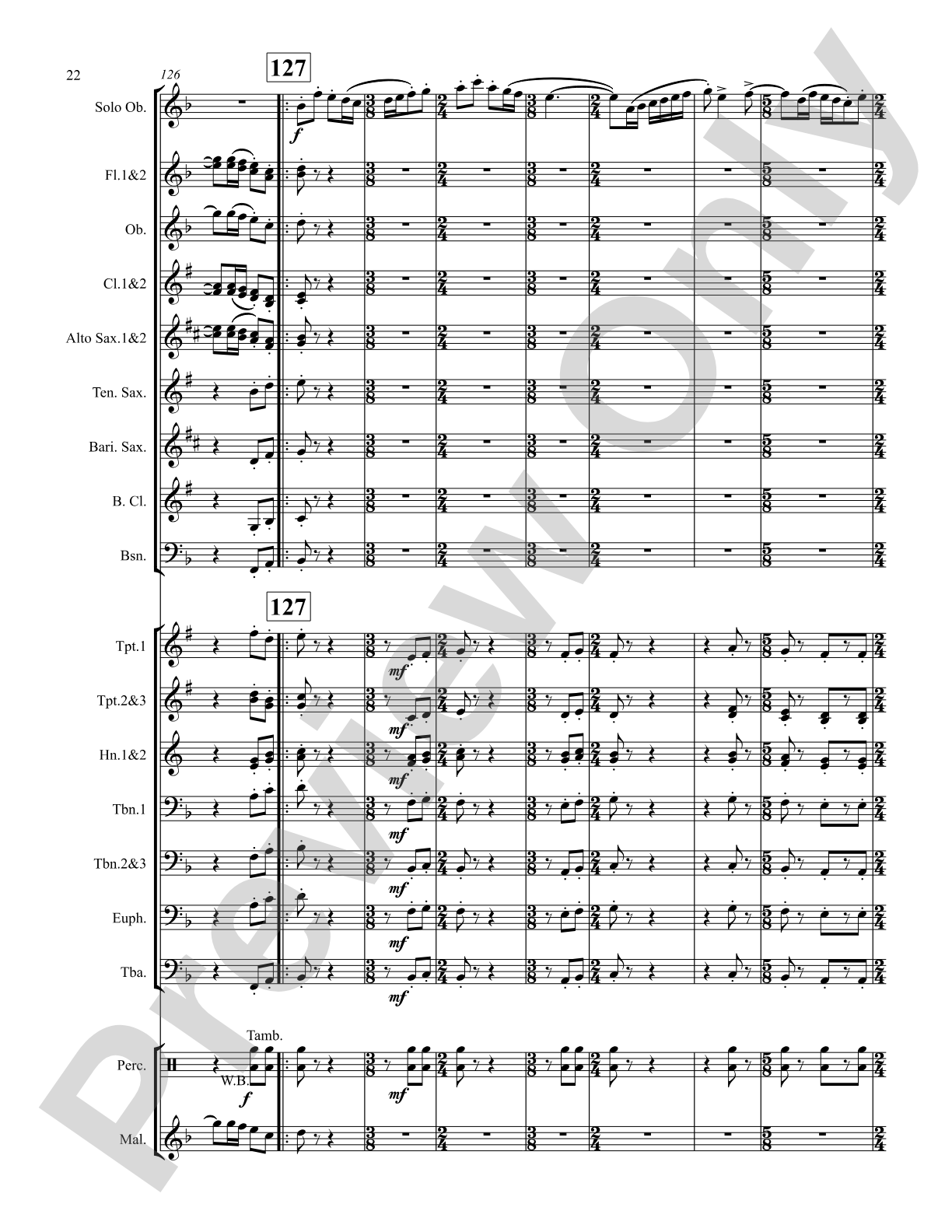 Concertino for Oboe: Score