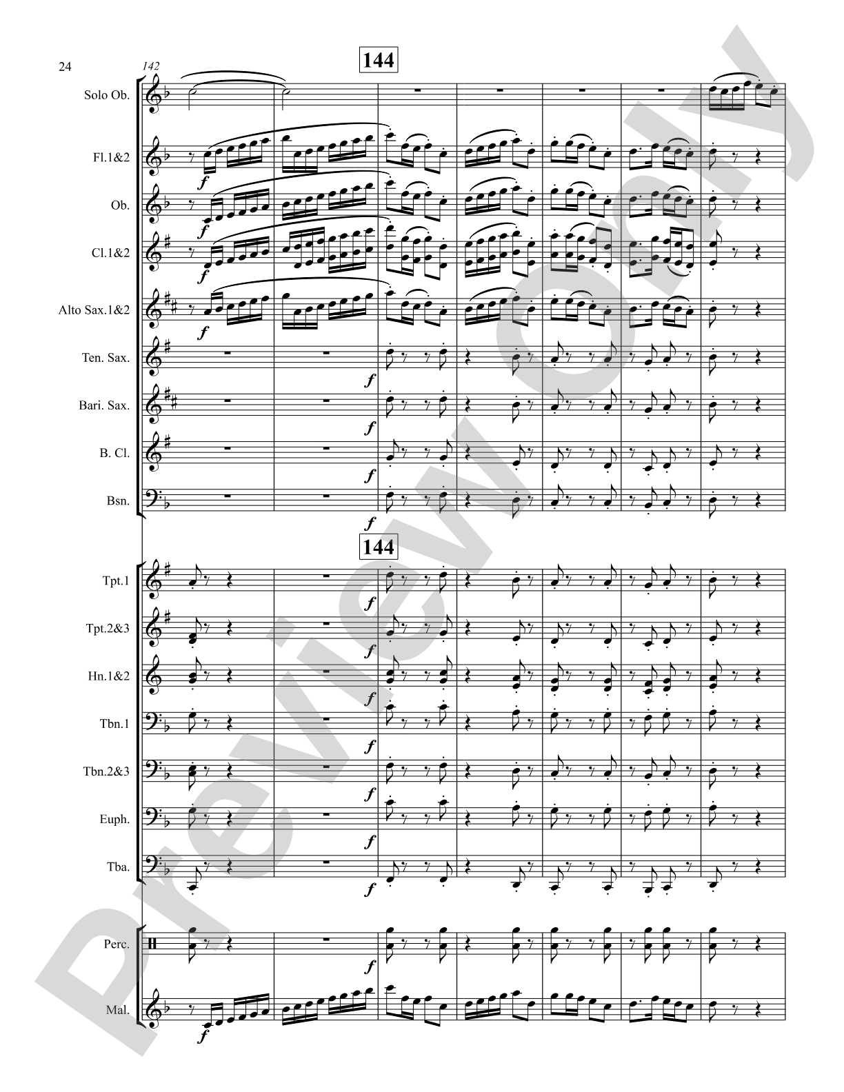Concertino for Oboe: Score