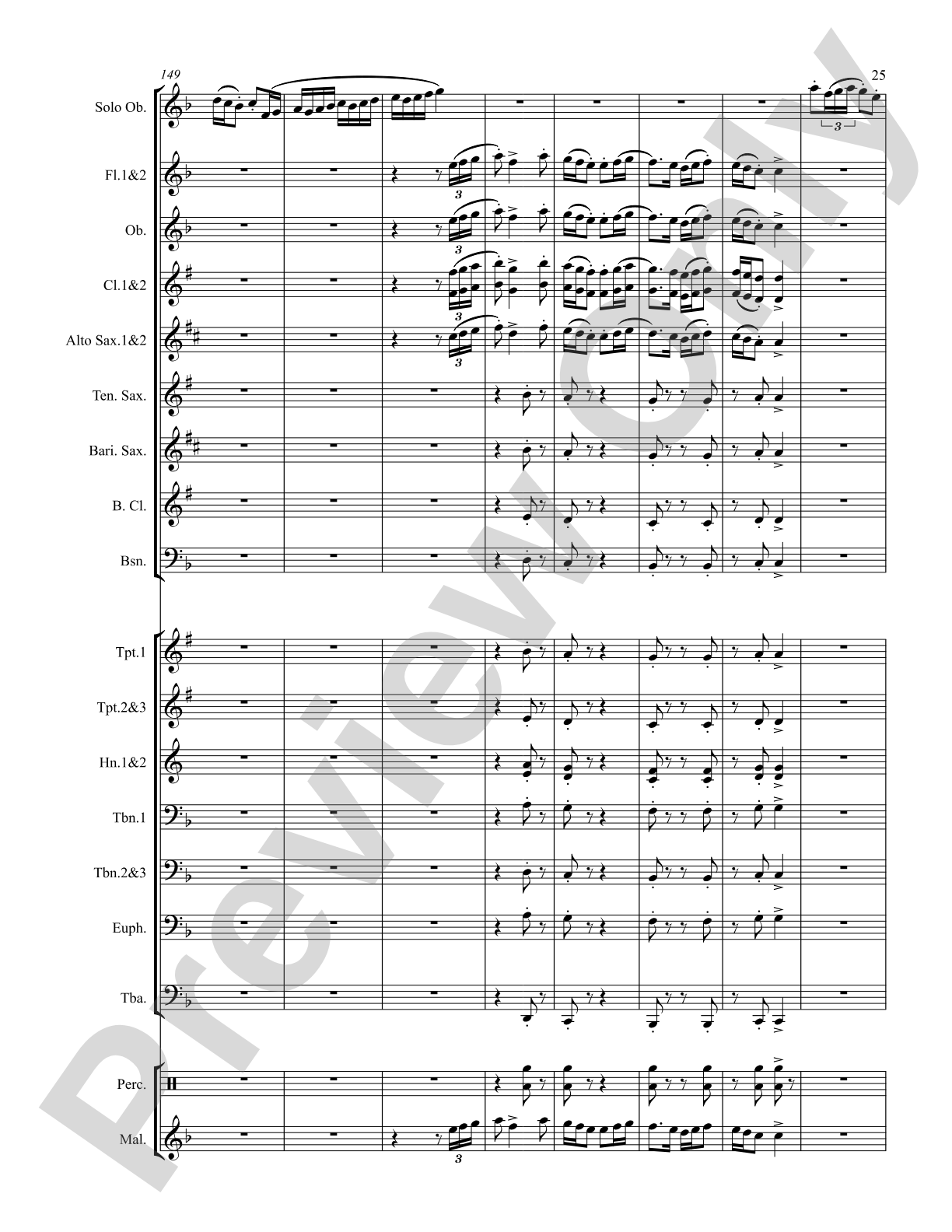 Concertino for Oboe: Score