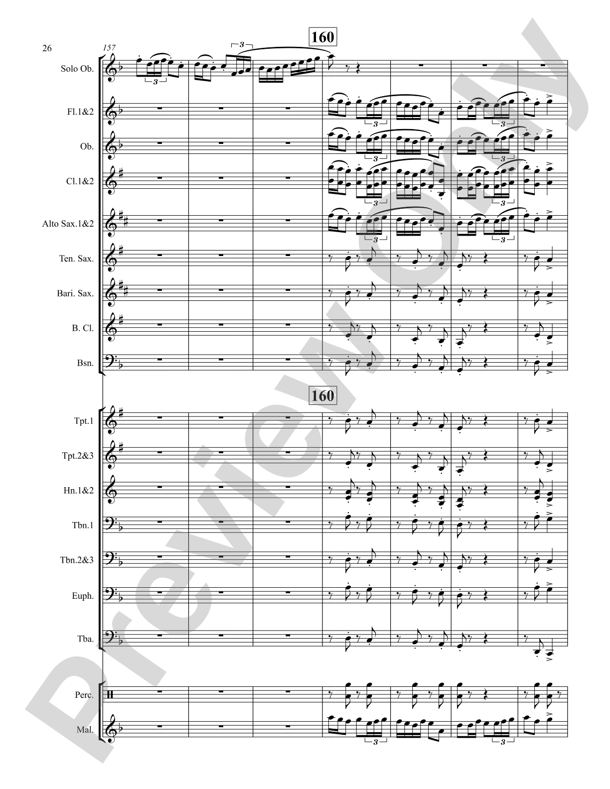 Concertino for Oboe: Score