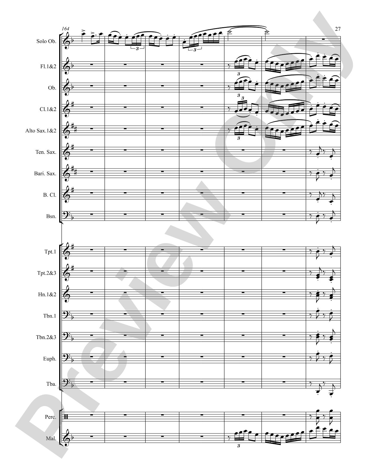 Concertino for Oboe: Score