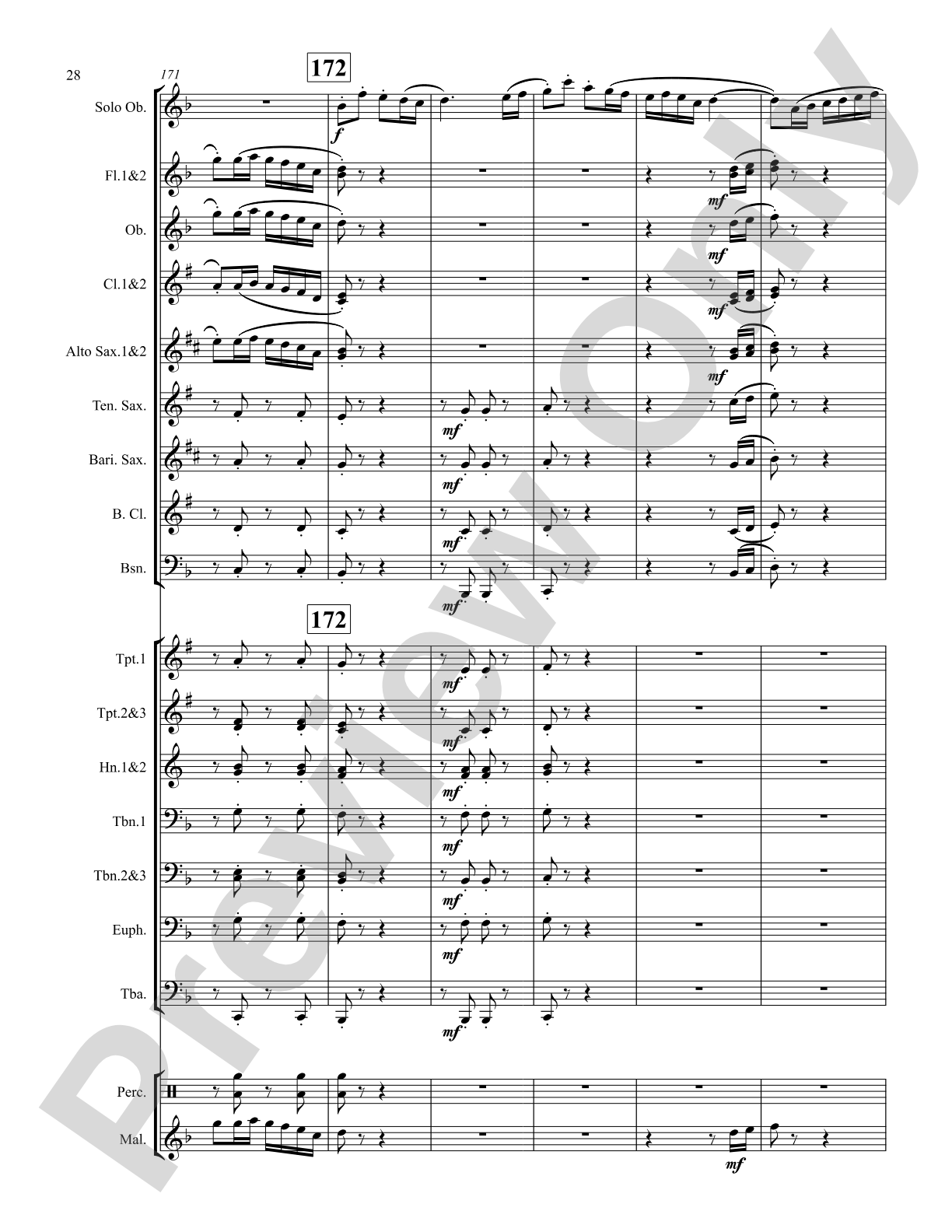 Concertino for Oboe: Score