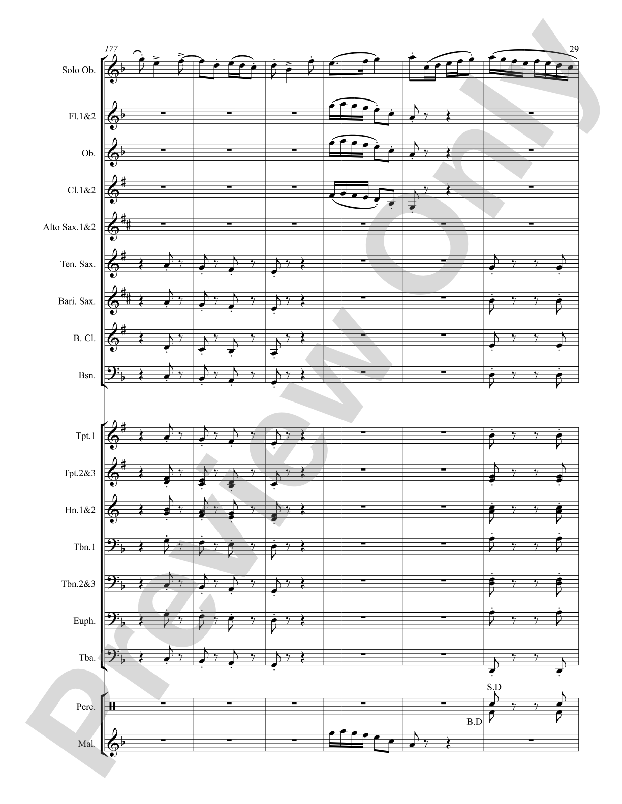 Concertino for Oboe: Score