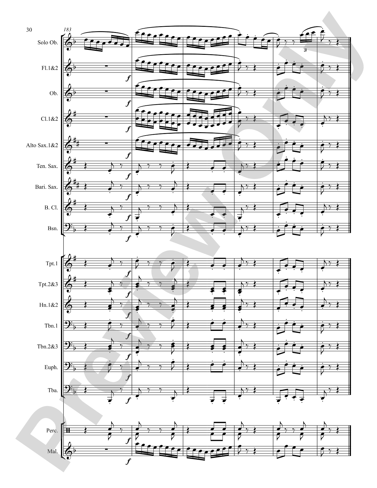 Concertino for Oboe: Score