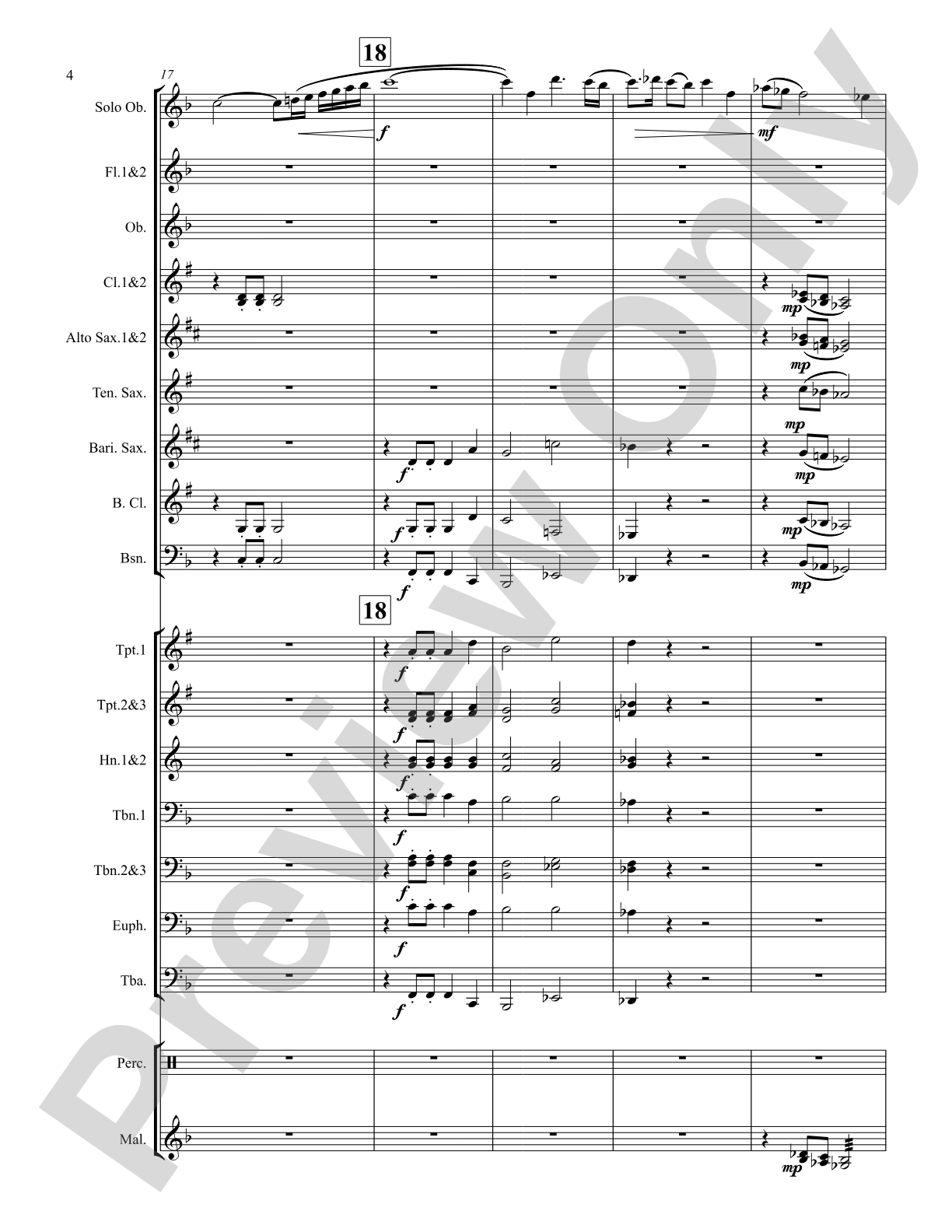 Concertino for Oboe: Score