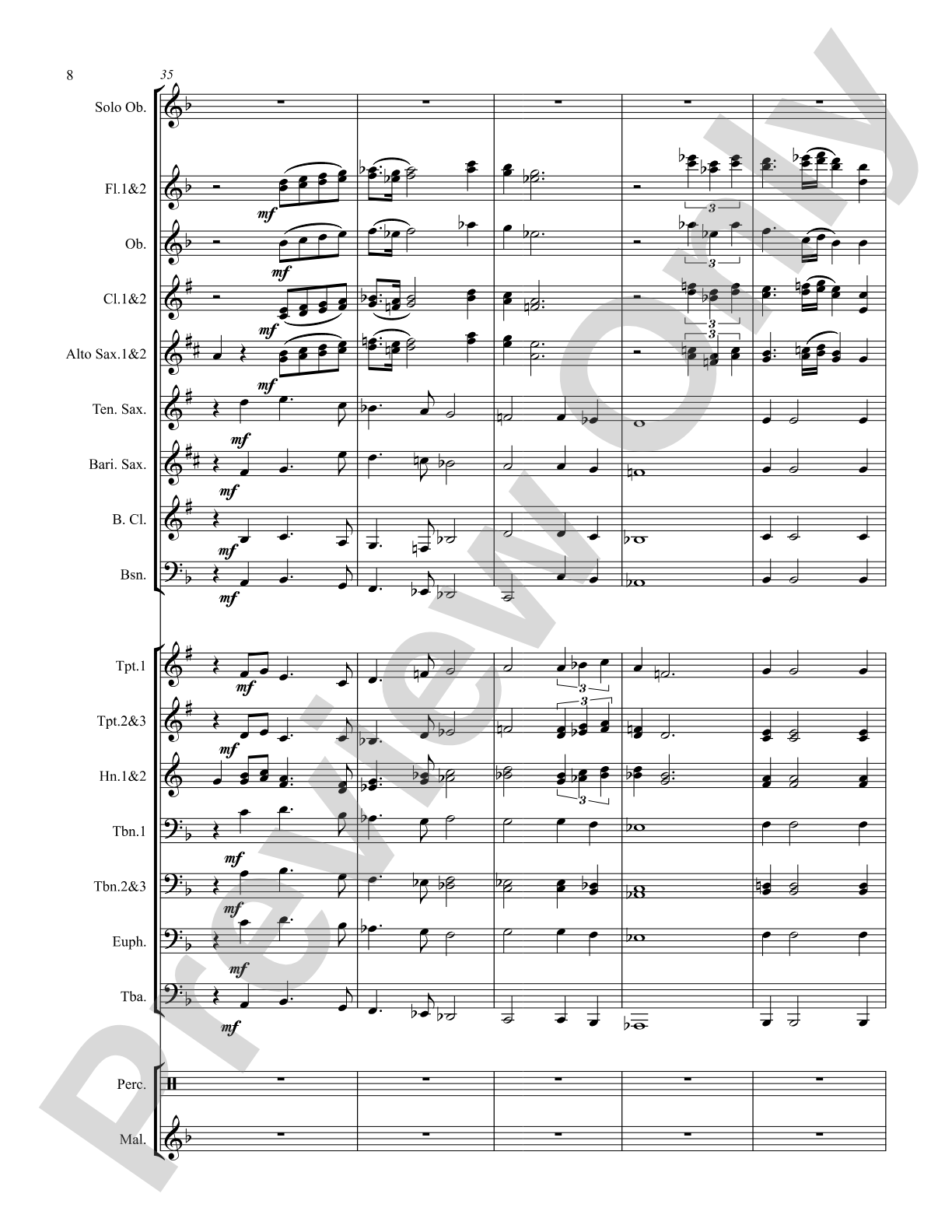 Concertino for Oboe: Score