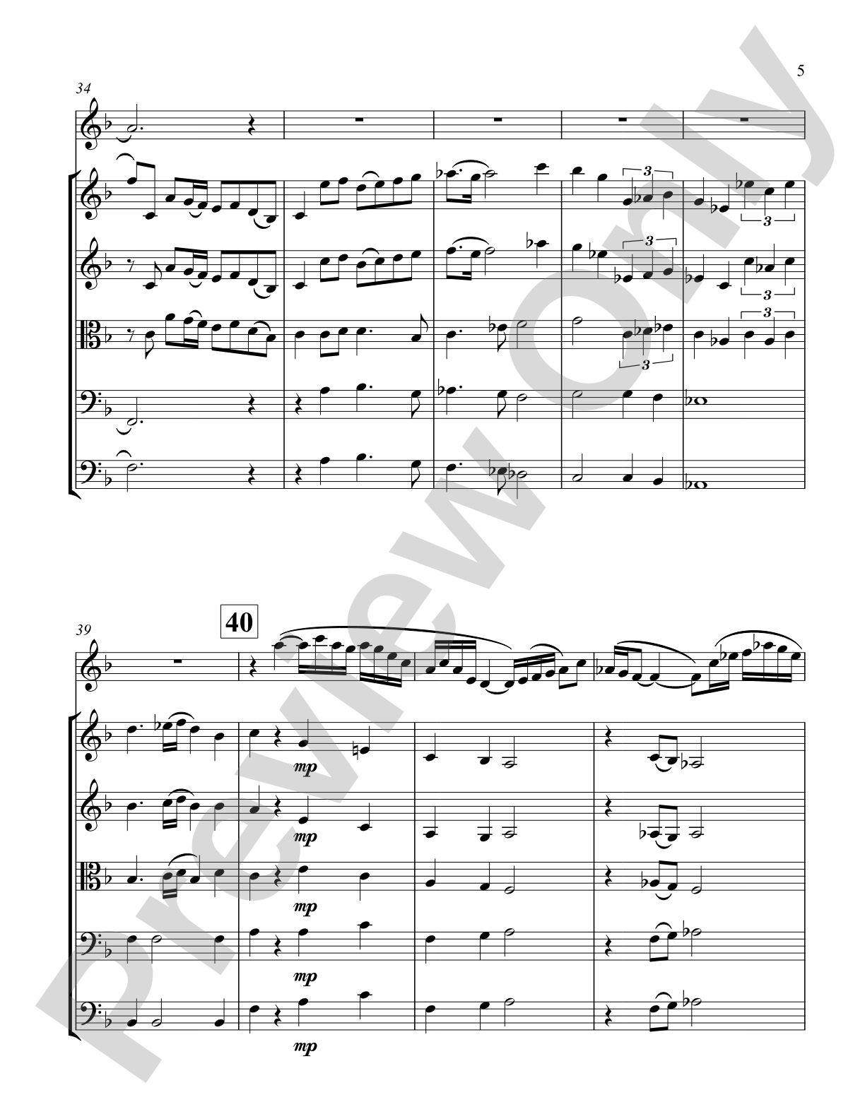 Concertino for Oboe: String Orchestra Conductor Score & Parts