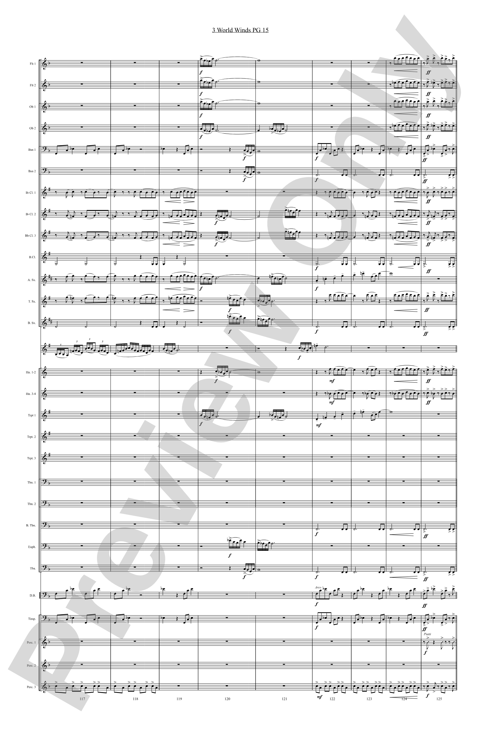 Three World Winds: Concert Band Conductor Score & Parts