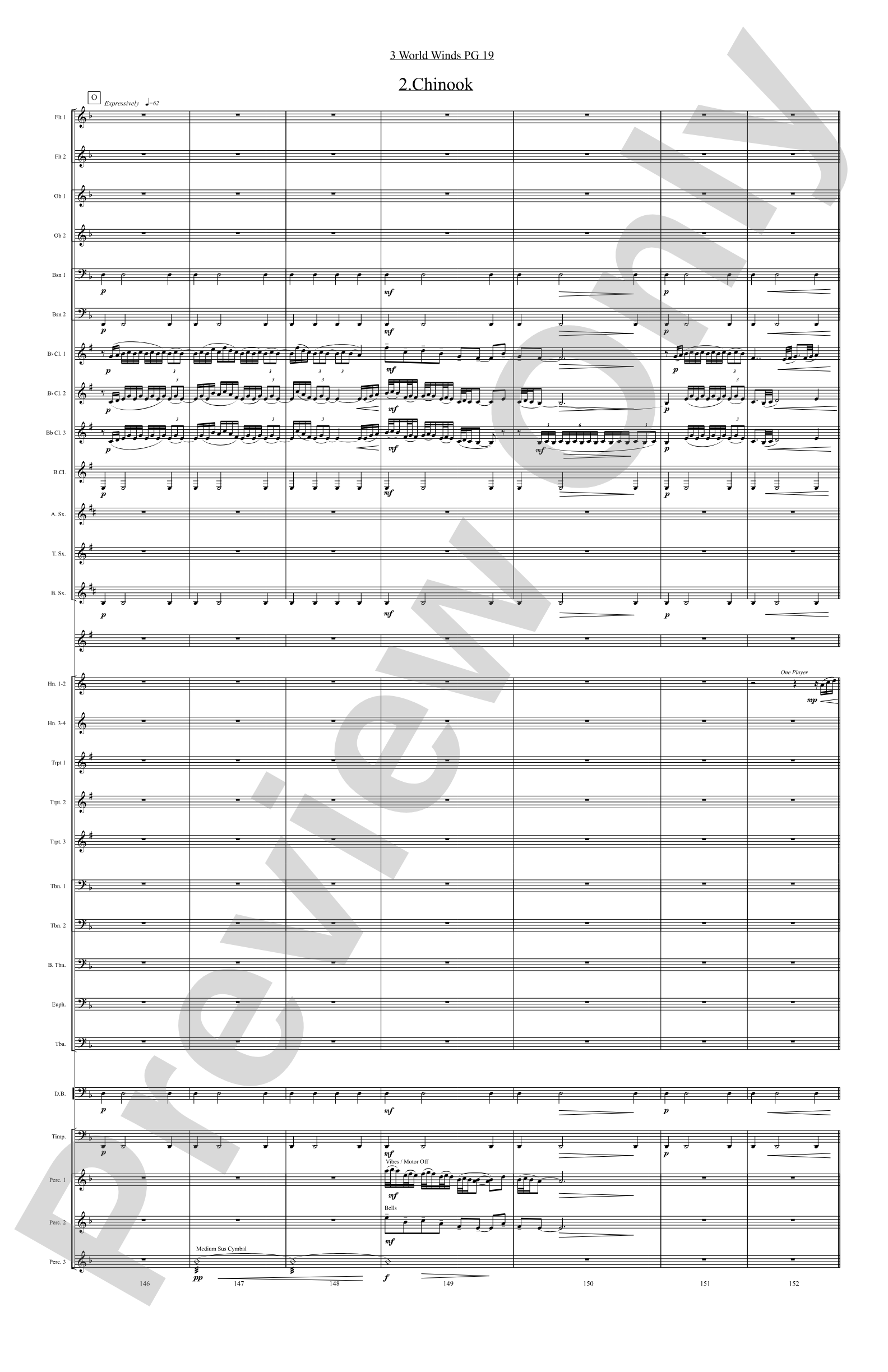Three World Winds: Concert Band Conductor Score & Parts