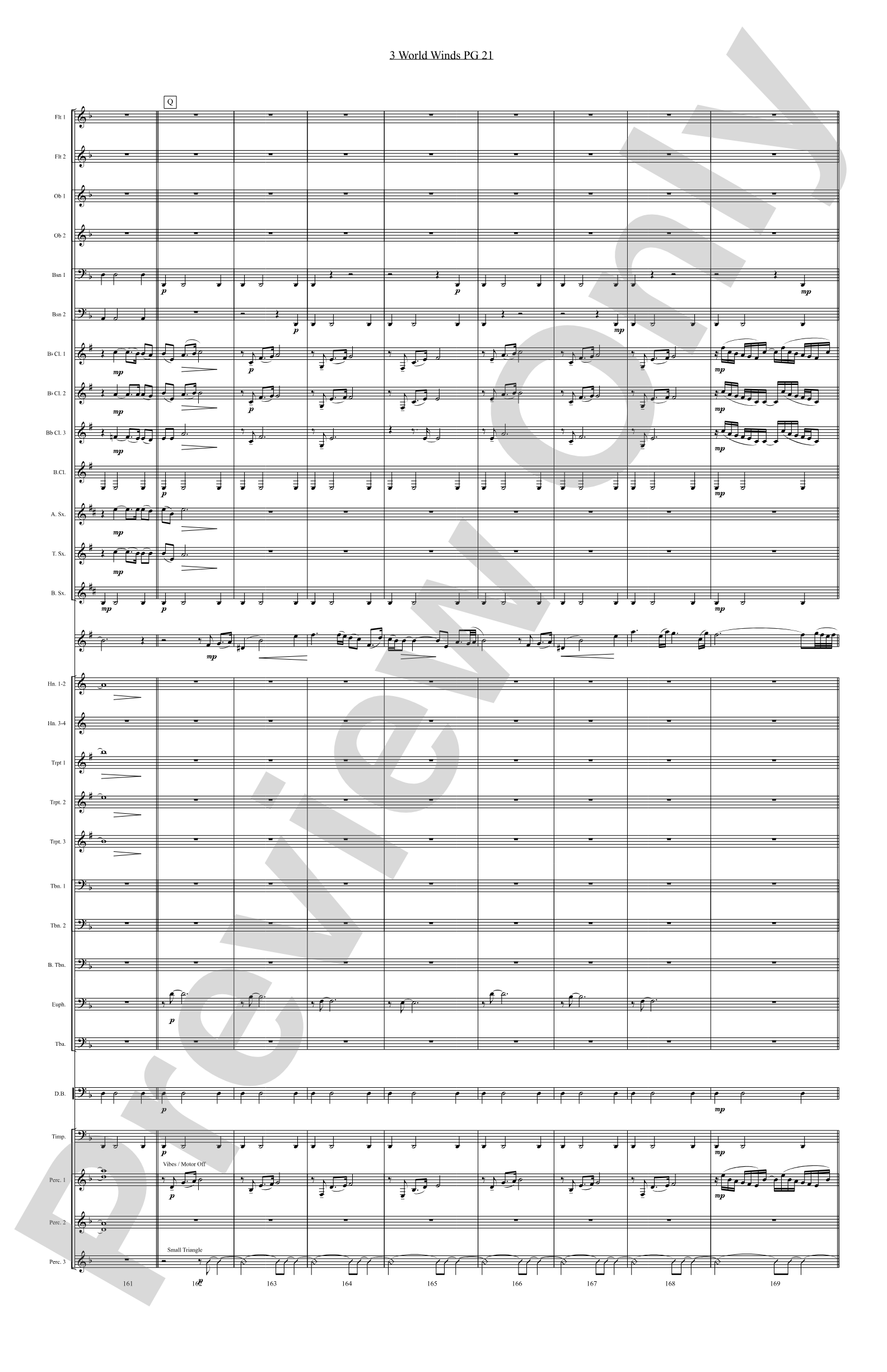 Three World Winds: Concert Band Conductor Score & Parts