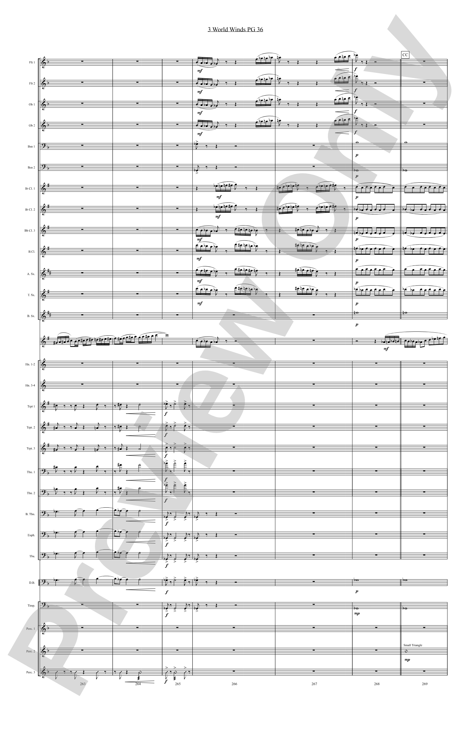 Three World Winds: Concert Band Conductor Score & Parts