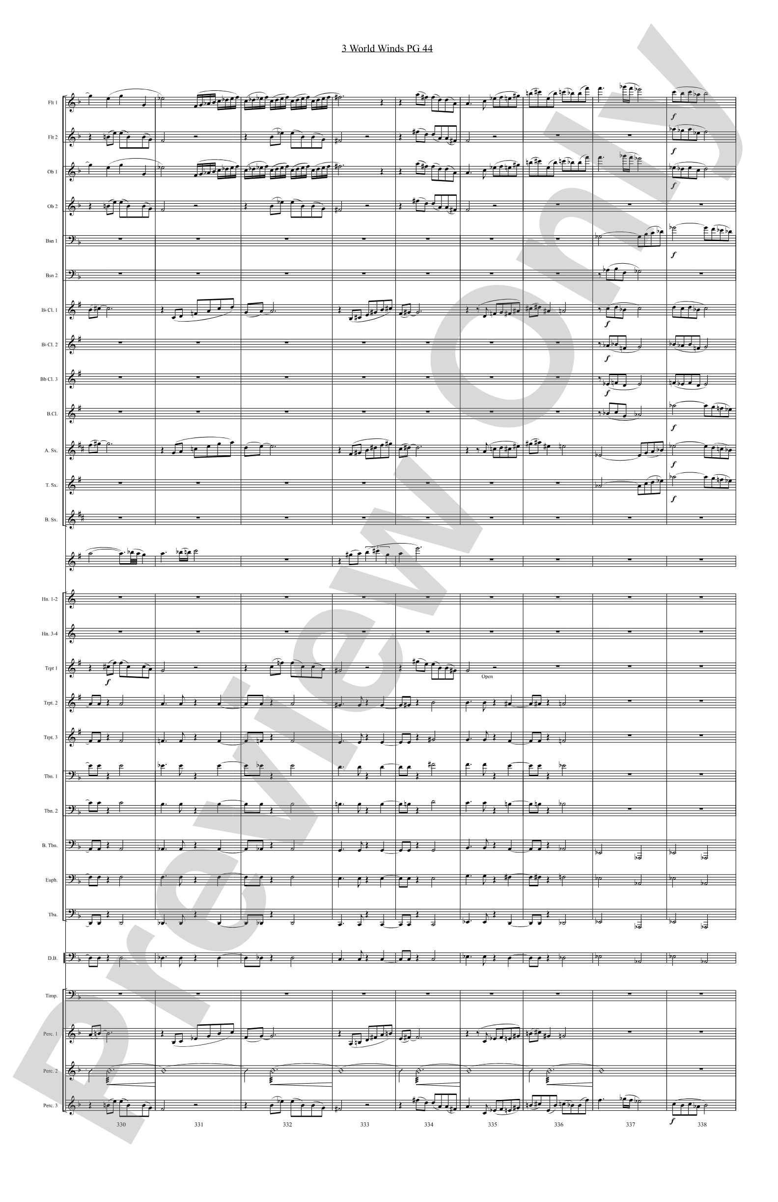 Three World Winds: Concert Band Conductor Score & Parts