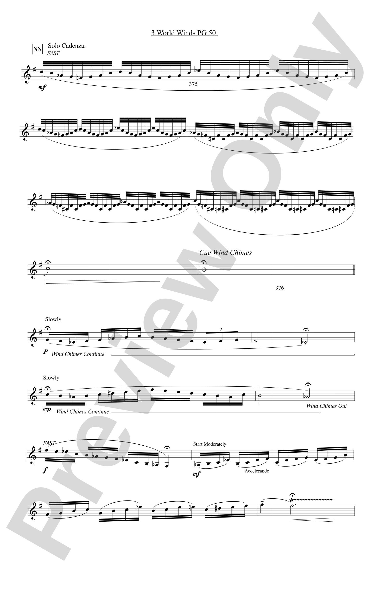 Three World Winds: Concert Band Conductor Score & Parts