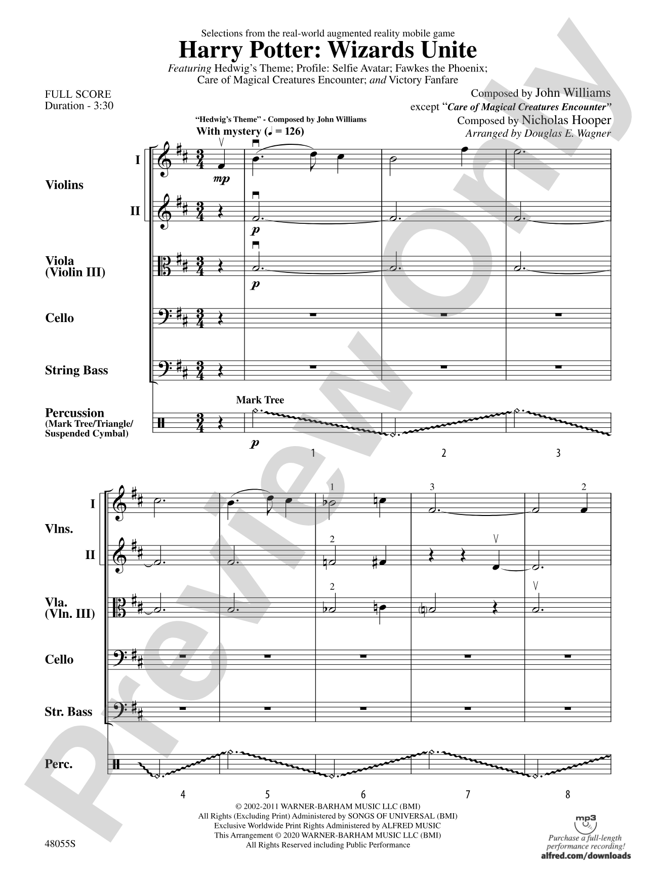 Harry Potter: Wizards Unite---Selections from the Real-World Augmented Reality Mobile Game: Flexible String Ensemble Score & Parts