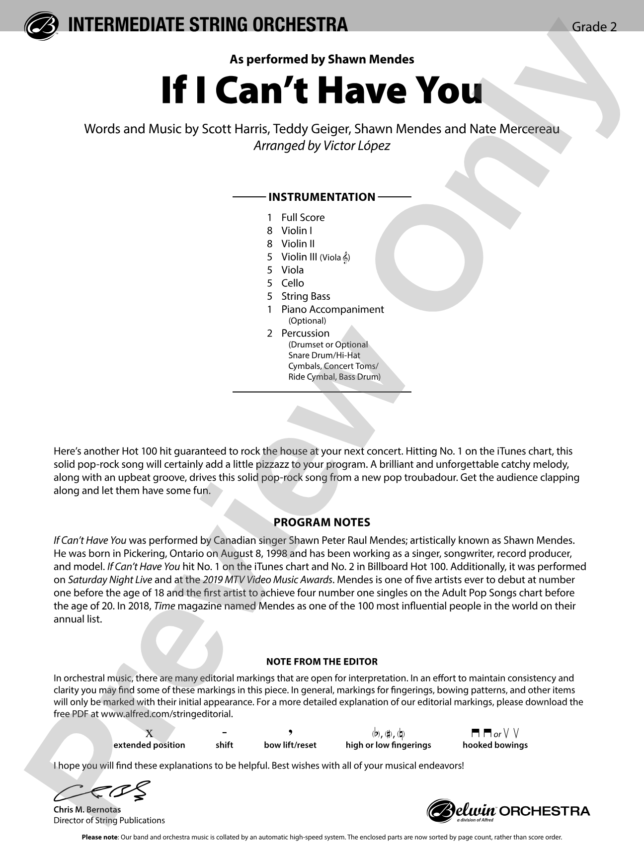 If I Can't Have You: String Orchestra Conductor Score & Parts