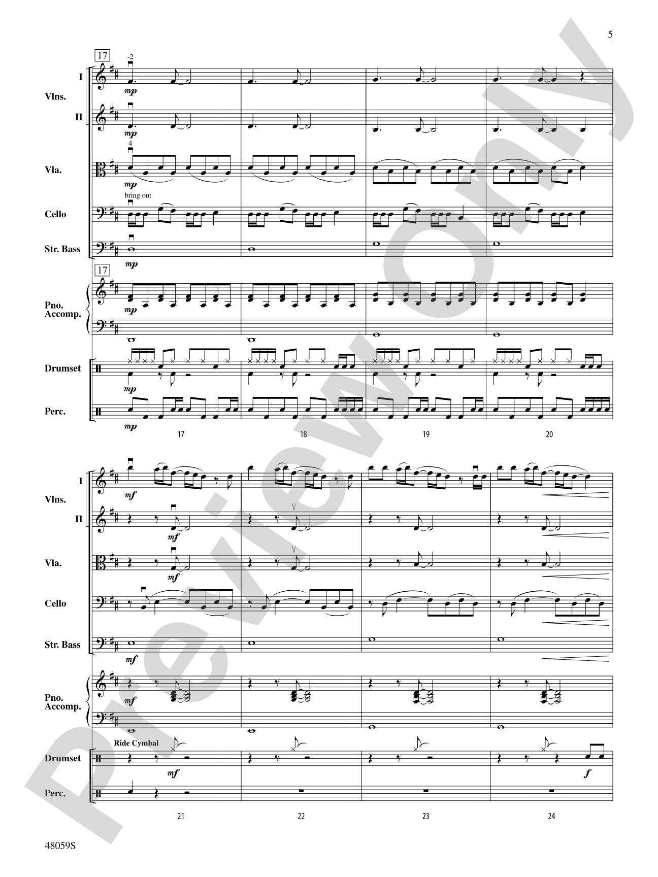 Sunflower: String Orchestra Conductor Score & Parts
