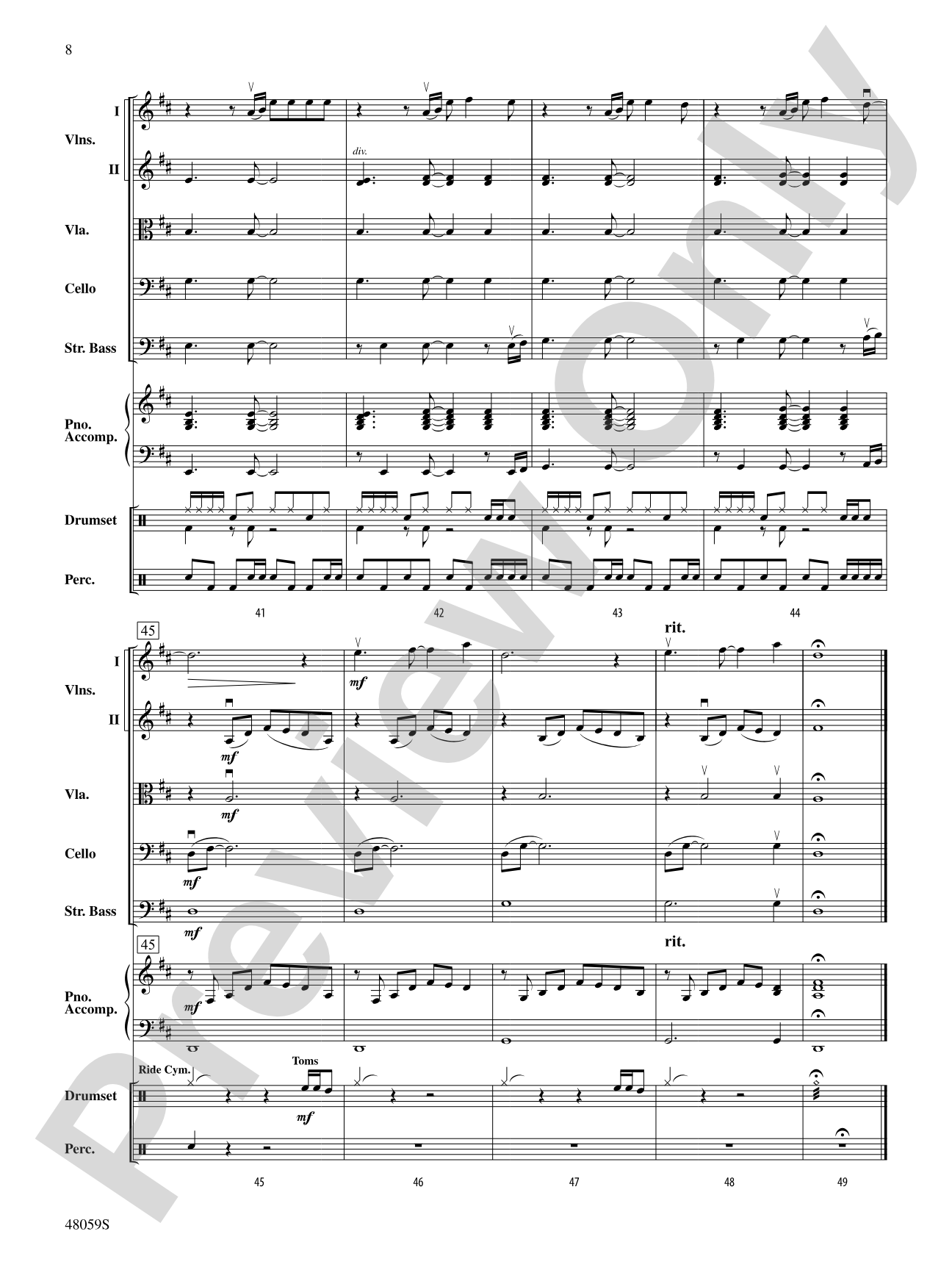 Sunflower: String Orchestra Conductor Score & Parts