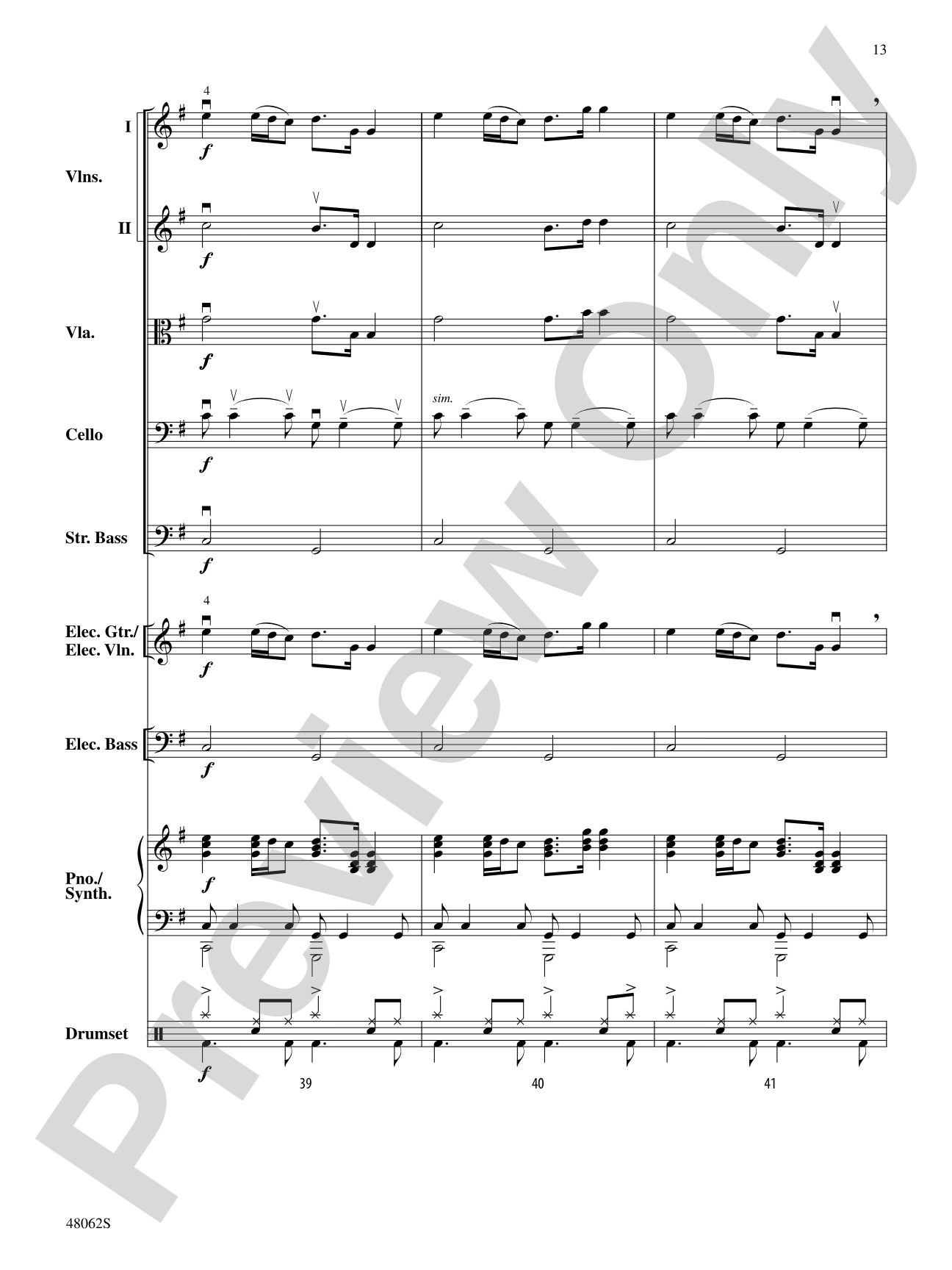 Midnight Christmas Eve: String Orchestra Conductor Score & Parts