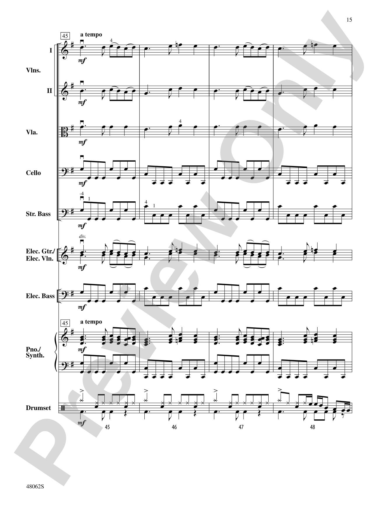 Midnight Christmas Eve: String Orchestra Conductor Score & Parts