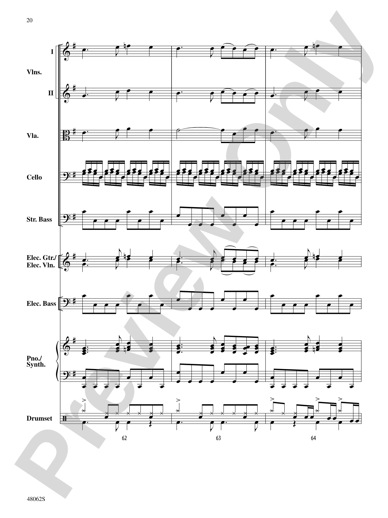 Midnight Christmas Eve: String Orchestra Conductor Score & Parts