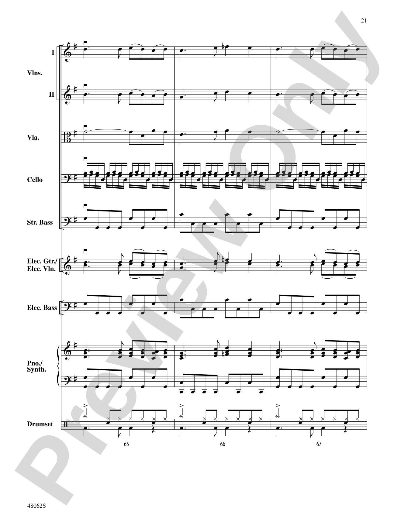 Midnight Christmas Eve: String Orchestra Conductor Score & Parts