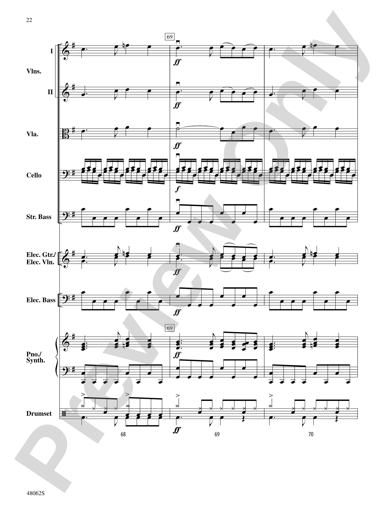 Midnight Christmas Eve: String Orchestra Conductor Score & Parts