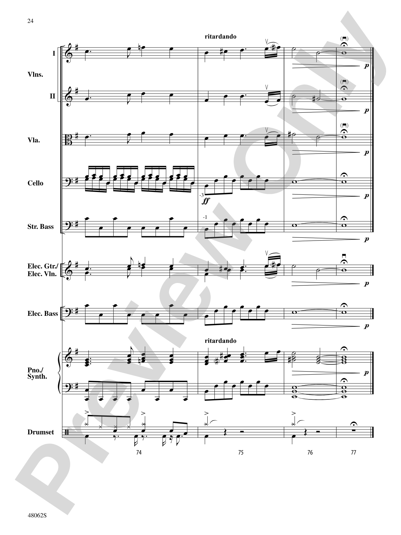 Midnight Christmas Eve: String Orchestra Conductor Score & Parts
