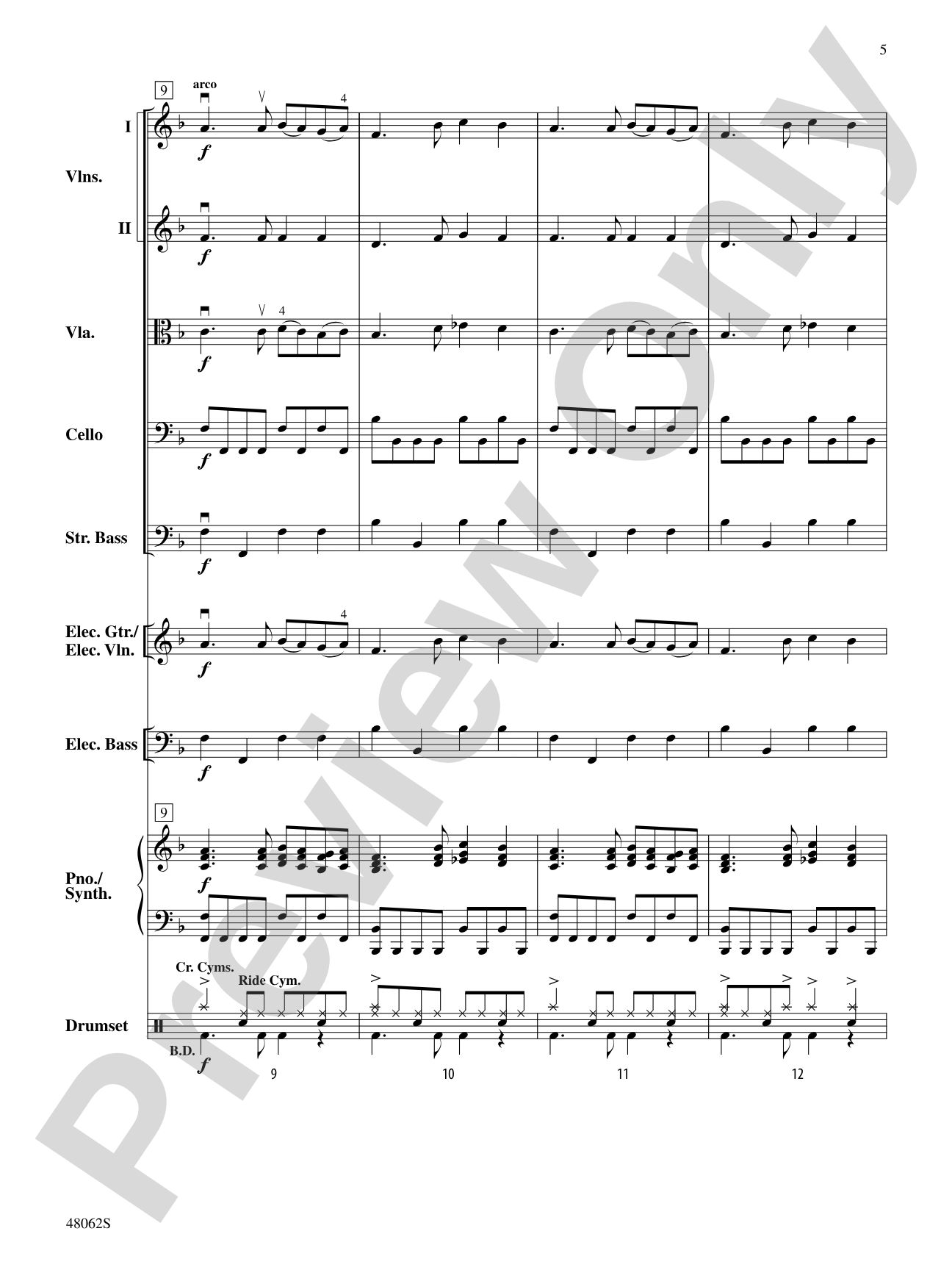 Midnight Christmas Eve: String Orchestra Conductor Score & Parts