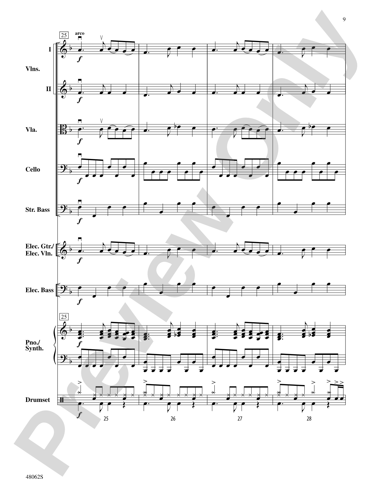 Midnight Christmas Eve: String Orchestra Conductor Score & Parts