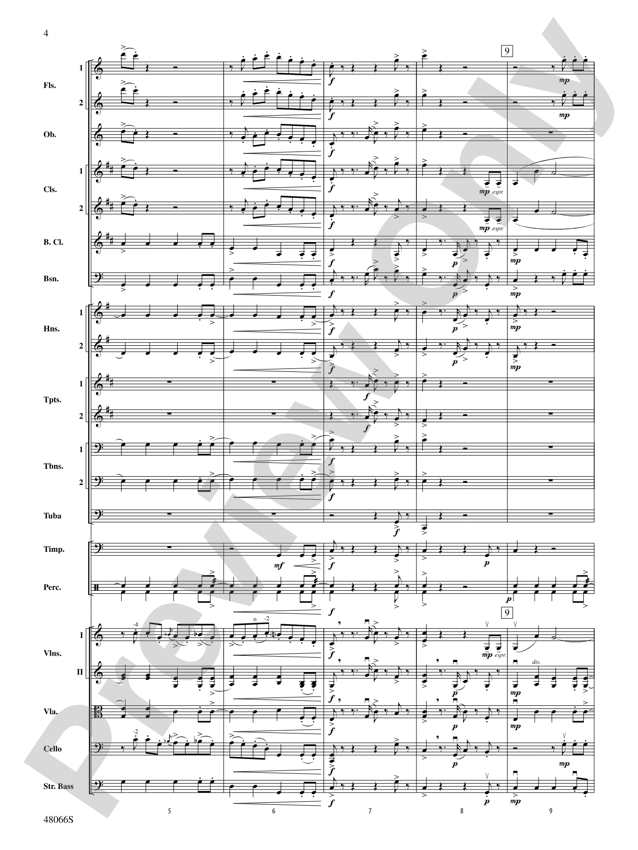 Blue Tango: Full Orchestra Conductor Score & Parts