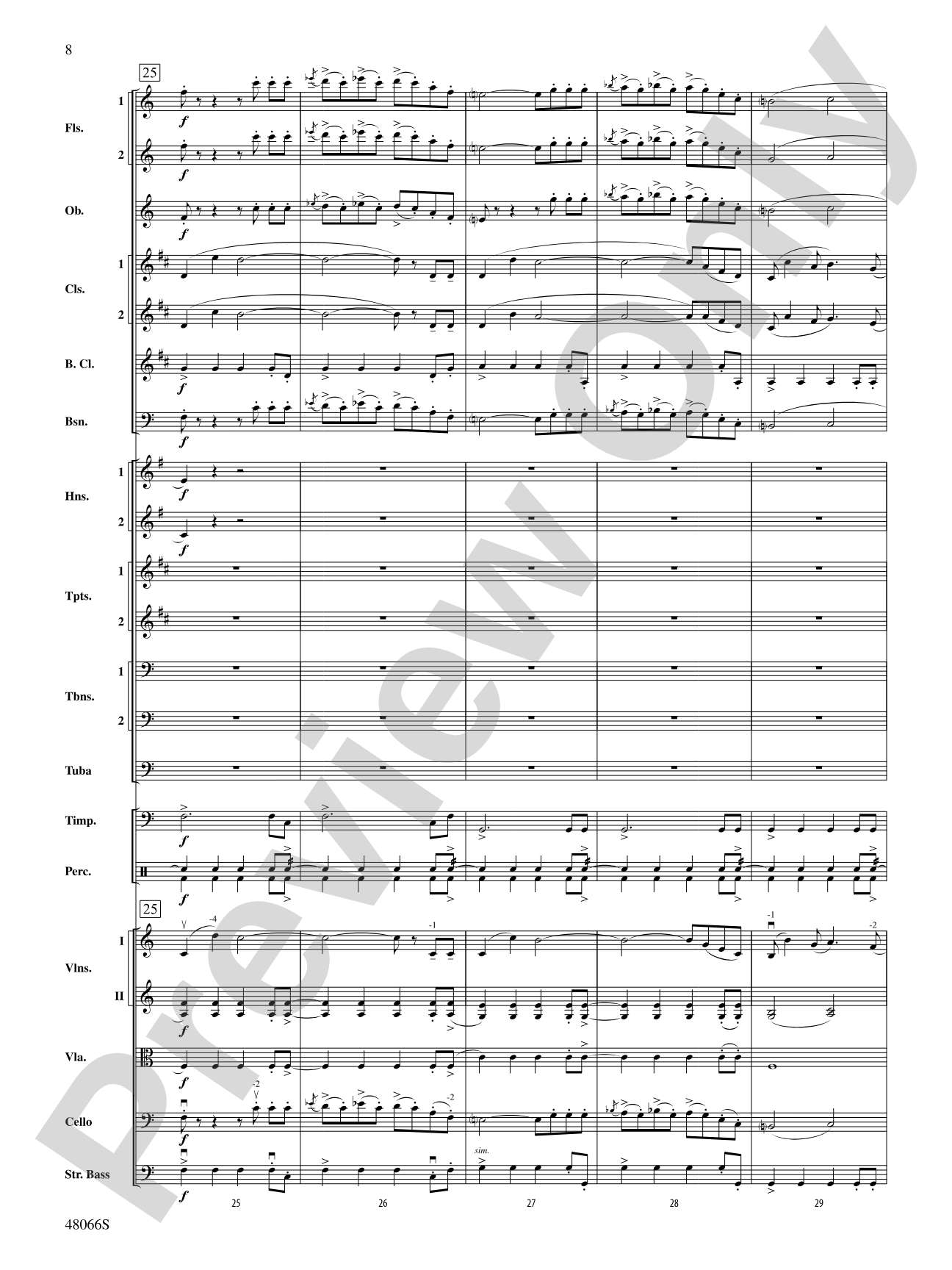 Blue Tango: Full Orchestra Conductor Score & Parts