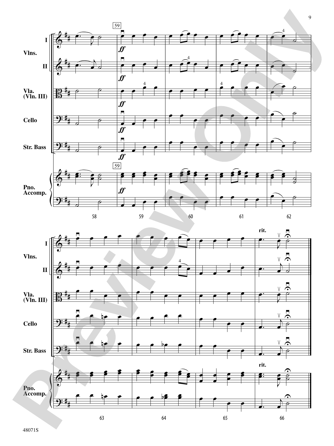 Bottom of the Ninths: Flexible String Ensemble Score & Parts