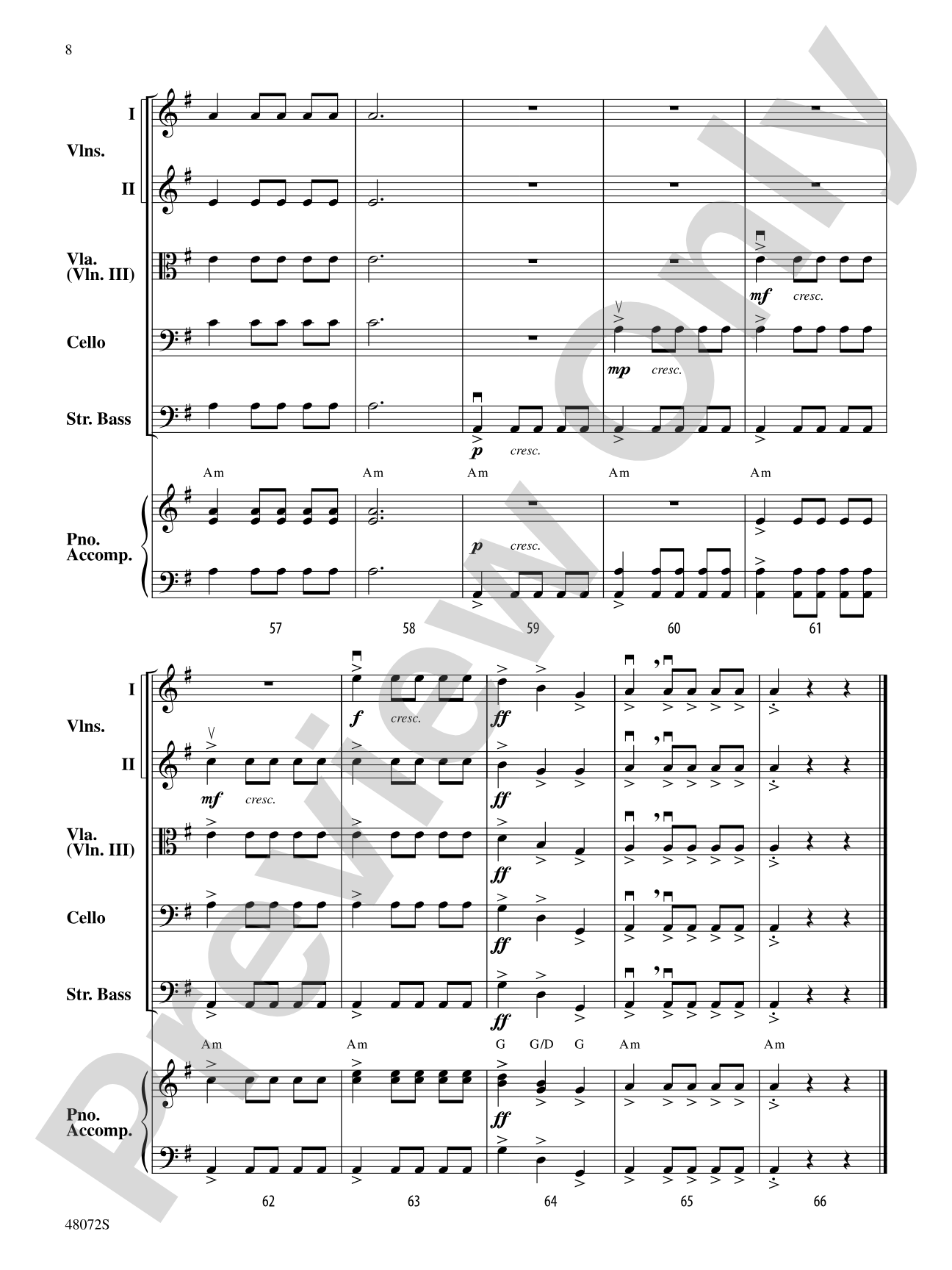 King Dorian's Court: String Orchestra Conductor Score & Parts