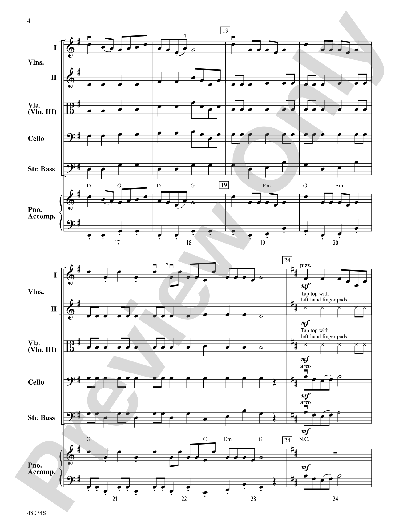 Feng Yang Song: String Orchestra Conductor Score & Parts