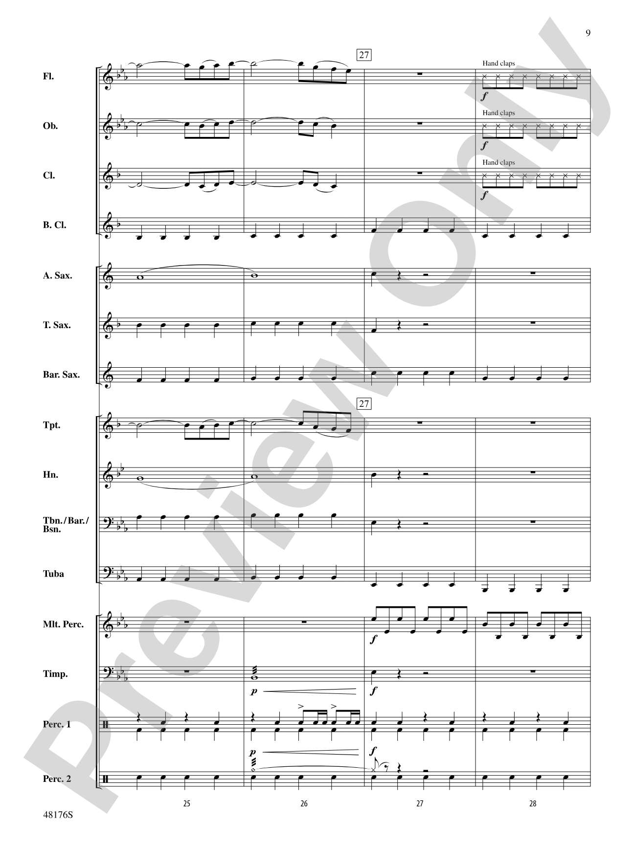 It's Raining Tacos: Concert Band Conductor Score & Parts