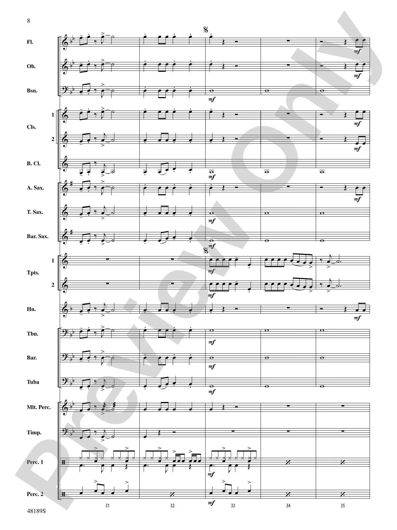 Danger Zone: Concert Band Conductor Score & Parts