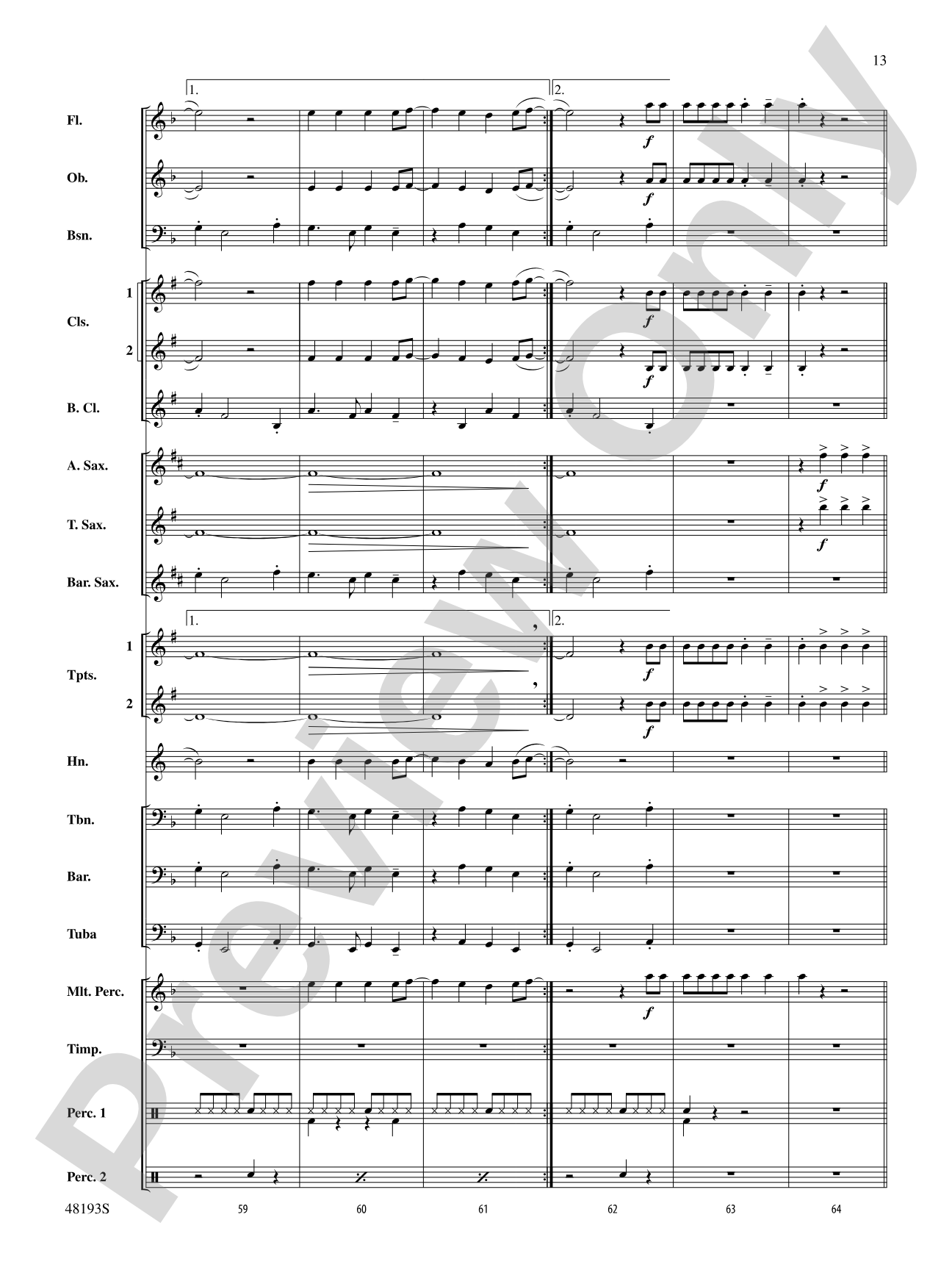 Natural: Concert Band Conductor Score & Parts