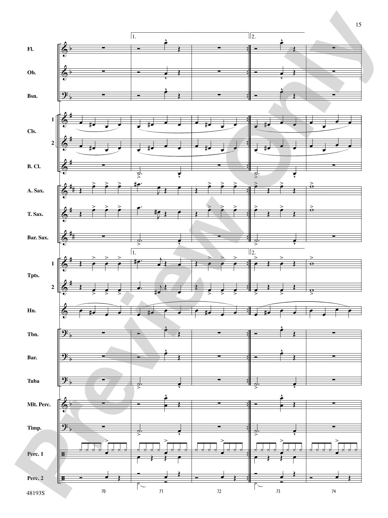 Natural: Concert Band Conductor Score & Parts