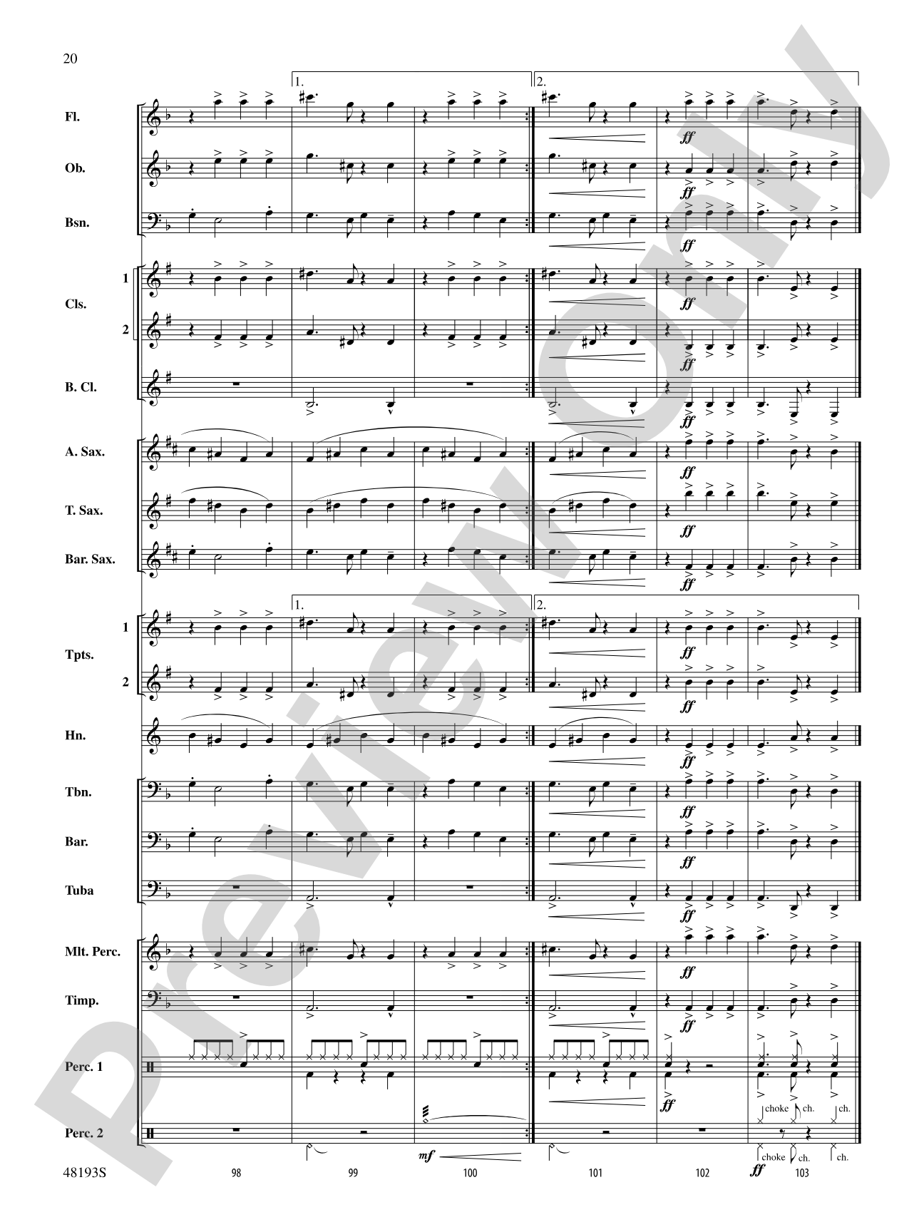 Natural: Concert Band Conductor Score & Parts