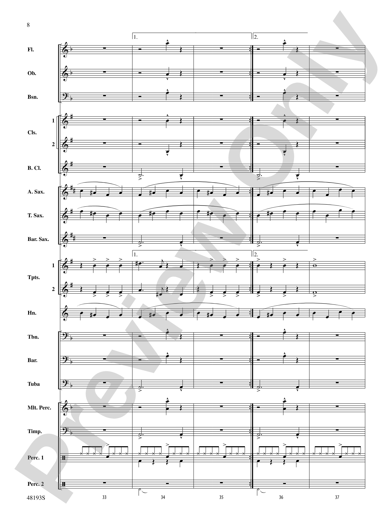 Natural: Concert Band Conductor Score & Parts